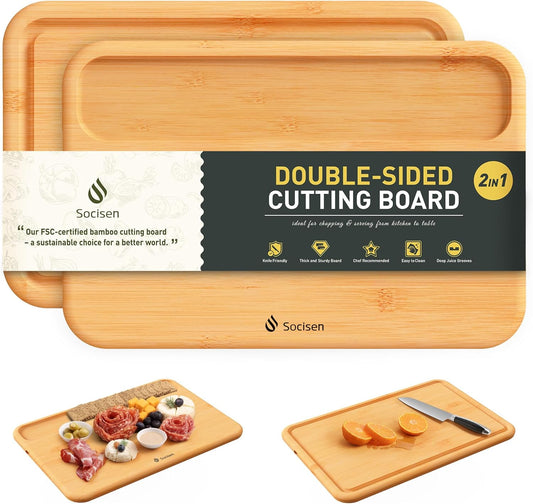 Bamboo Cutting Board Set Over Sink Non Toxic Wooden Cutting Boards Men Birthday Christmas Valentines Father Day Gifts Ideal from Wife Romantic Anniversary Best Cool Gadget Awesome Who Have Everything