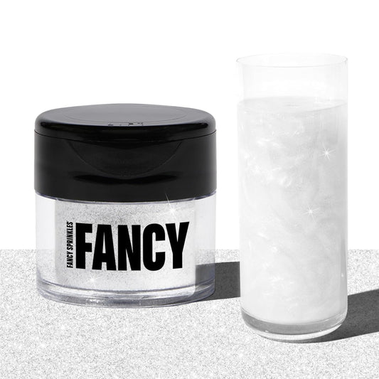 Fancy Sprinkles Diamond White Premium Edible Glitter, 100% Edible Glitter for Sparkling Food & Drinks No Taste or Texture (4gm)