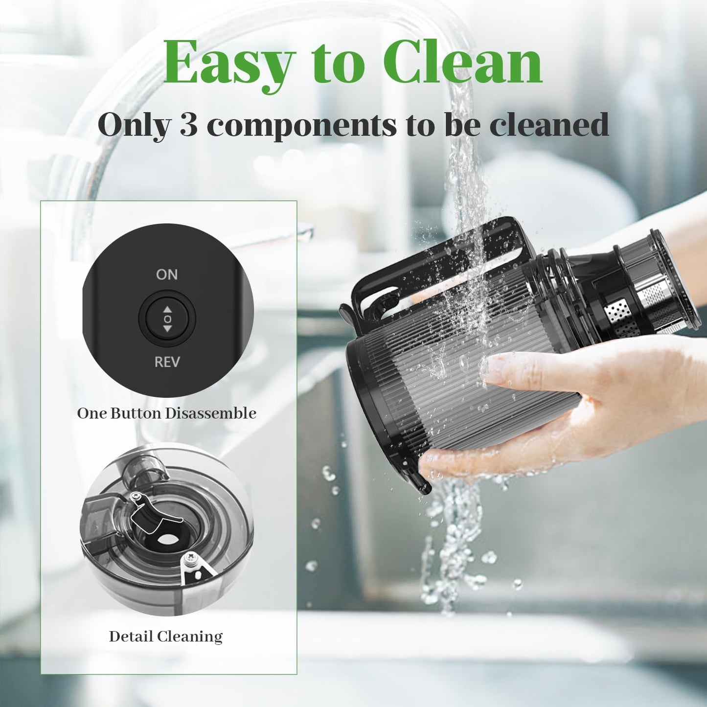 Cold Press Juicer, 5.4" Wide Feed Chute Juicers with 350w Power Motor, Slow Masticating Juicer Machine with High Juice Yield for Whole Vegetables & Fruits, Easy to Clean, Grey(pro)