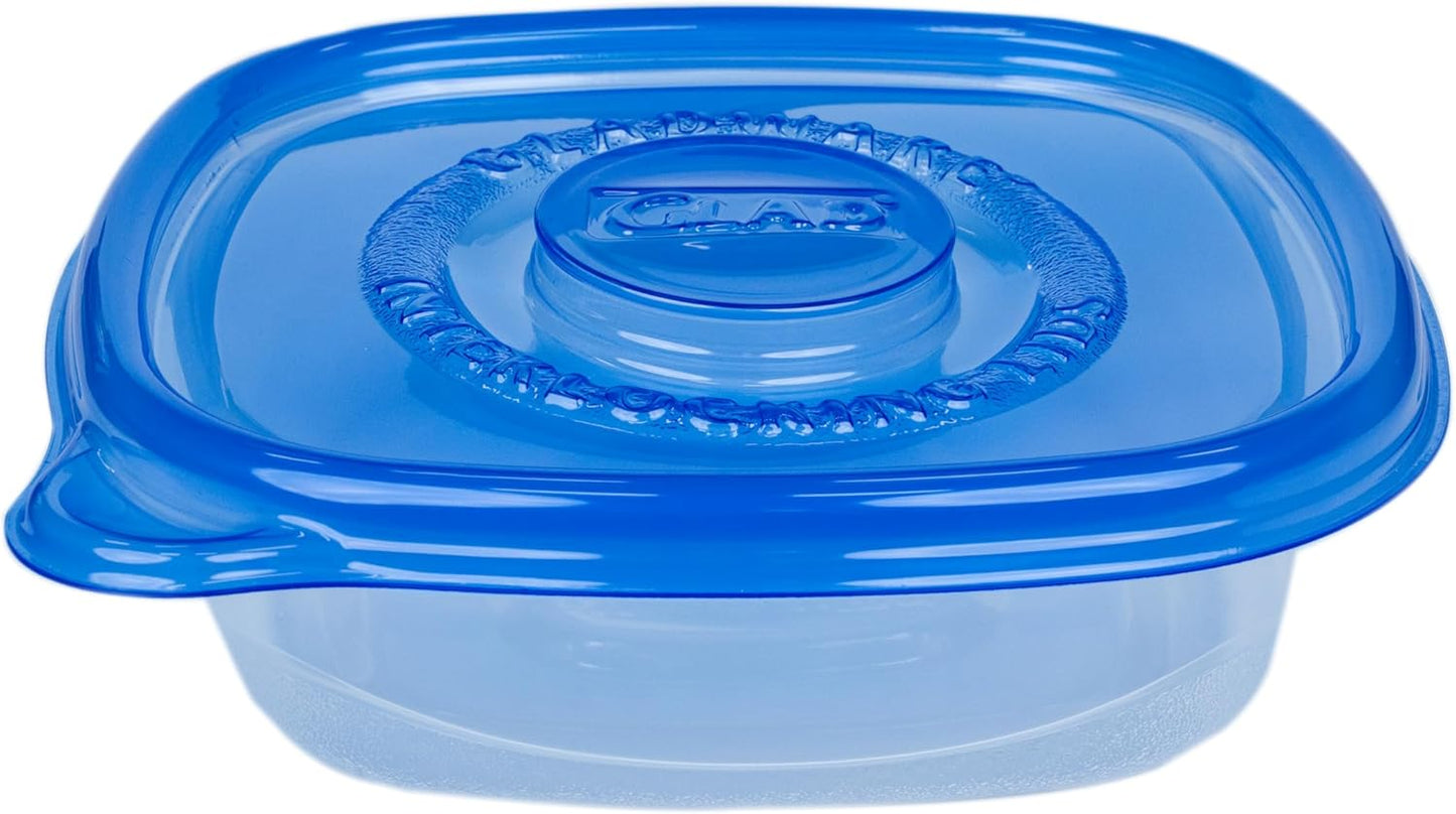 Glad GladWare Entrée Food Storage Containers, Medium Square - Meal Container Holds up to 25 Ounces of Food - Lock Tight Seal, 5 Count - 6 Pack