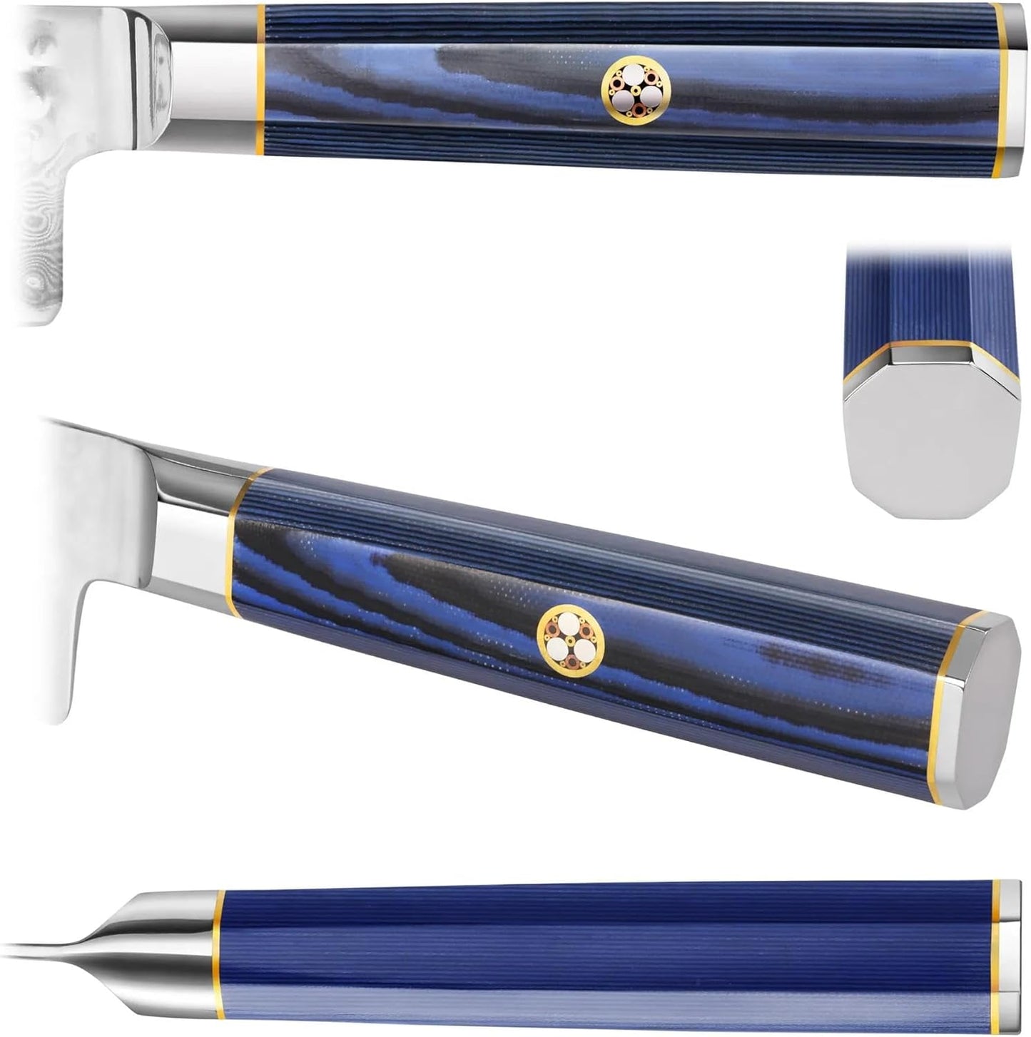 Cangshan KITA Series 6-Piece Knife HUA Block Set, High Carbon X-7 Damascus Steel, 501783 (Blue, 6pc)