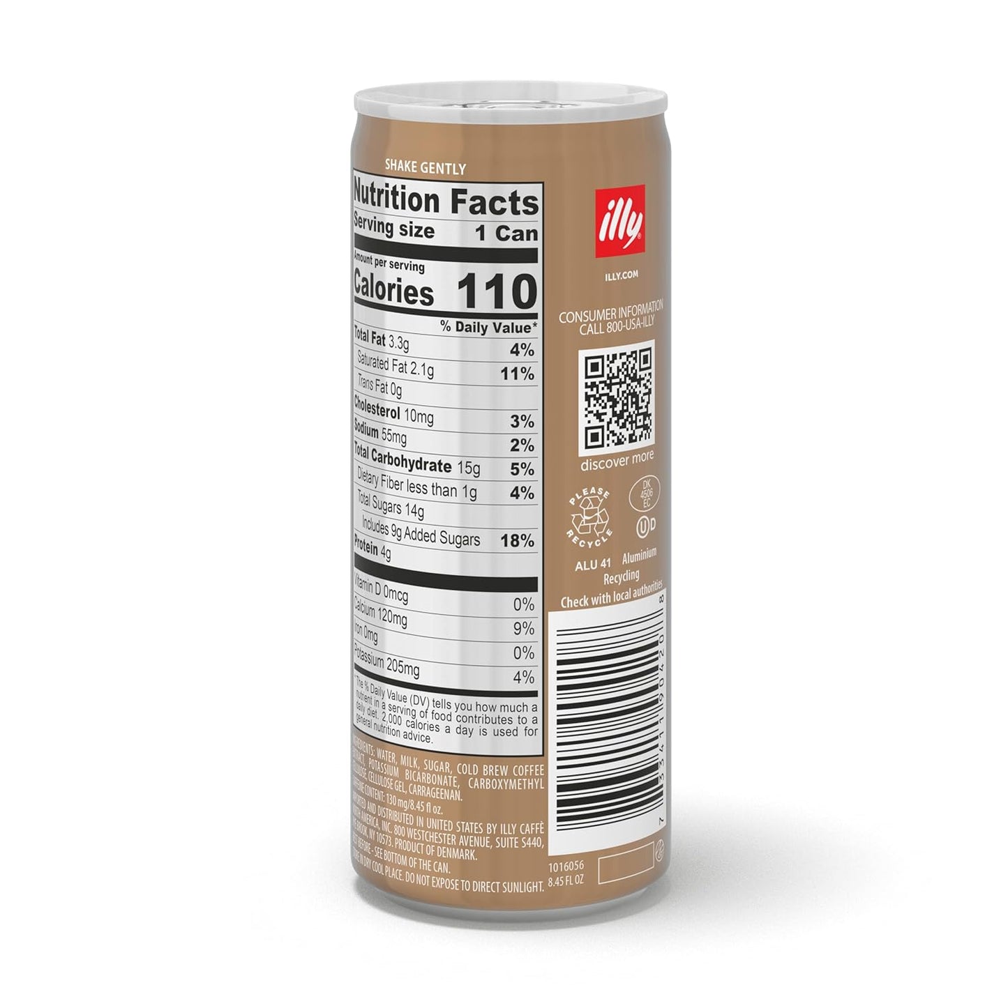 illy Ready To Drink Coffee – Latte Macchiato Cold Brew Cans - 100% Arabica - Smooth & Refreshing Taste - Convenient, Easy to Carry Drink with Milk – 8.5 oz., 12 Pack