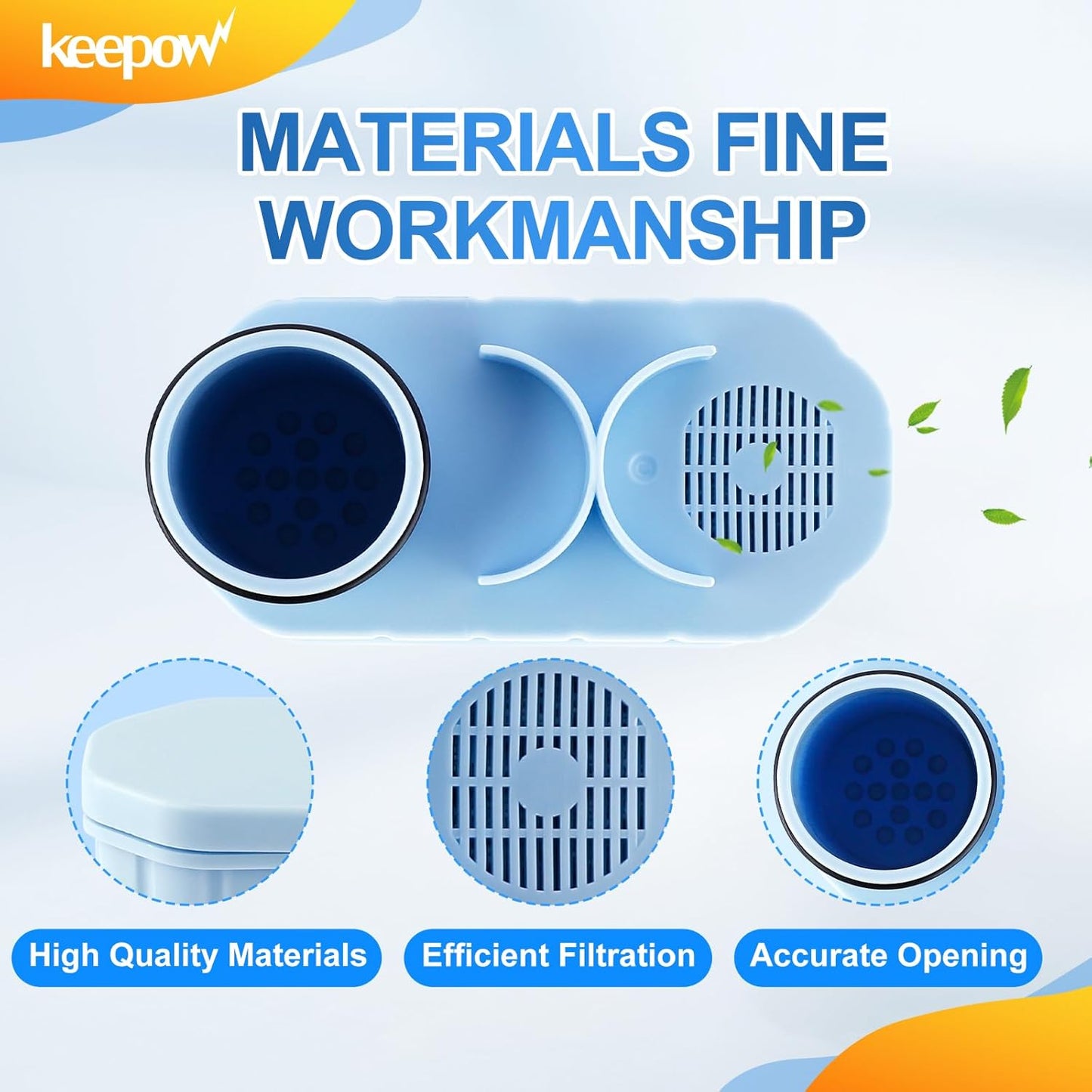 KEEPOW CA6903 Coffee Water Filter Compatible with Philips AquaClean, Aqua Clean Dedicated Anti-Lime Calc and Water Filter for Super-Automatic Espresso Machine, 2 Pack