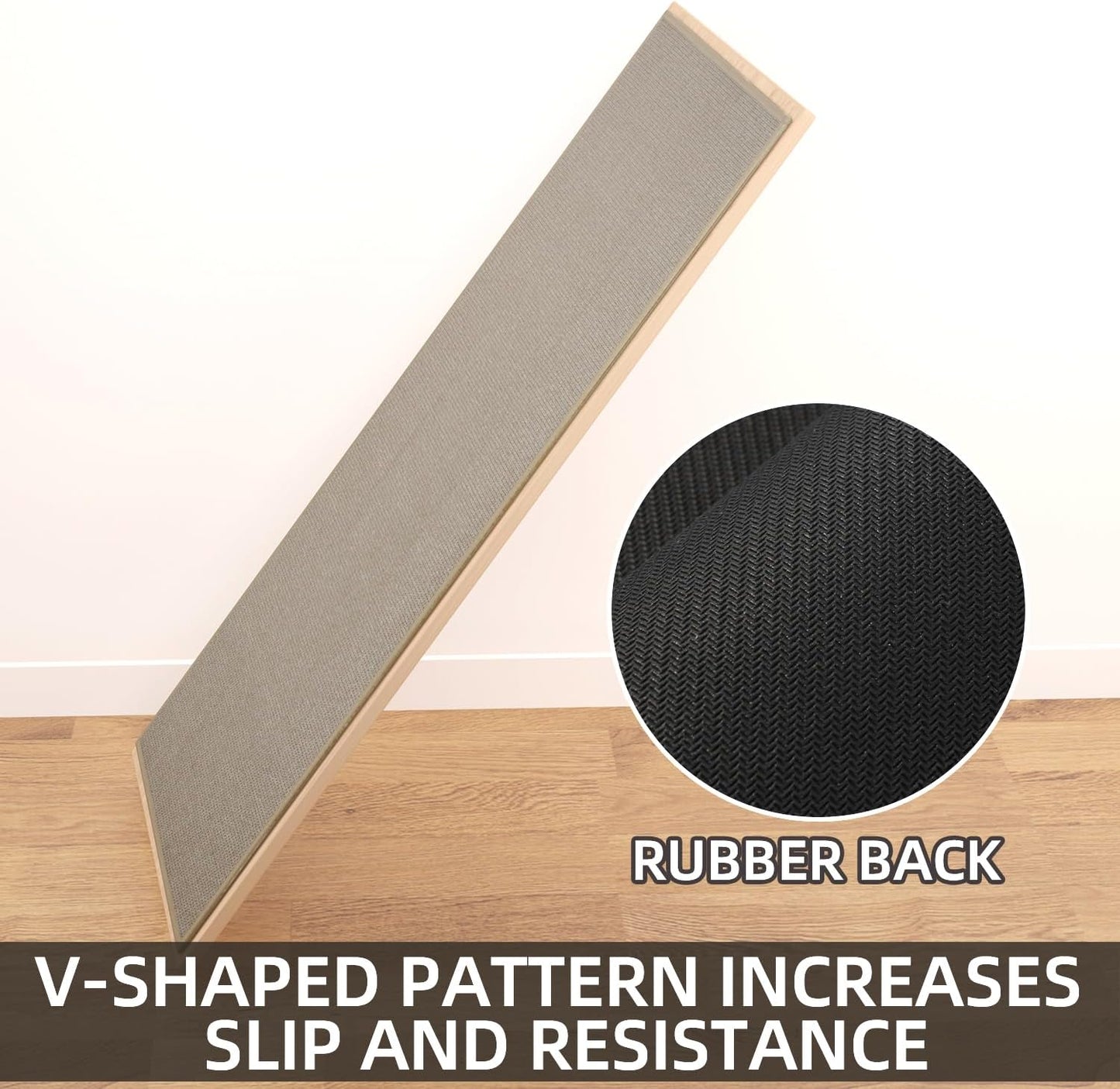 Kitchen Mat 1 PCS, Cushioned Non Slip Rugs for Kitchen Floor, Absorbent Runner Comfort Standing Mats Washable for Kitchen, Office, Home (Brown, 17.3"x79")