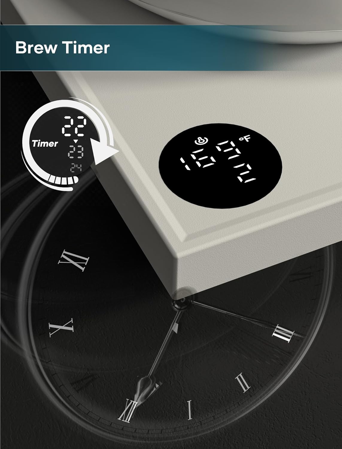 Electric Kettles, Gooseneck Electric Kettle, ±1℉ Temperature Control, Stainless Steel Inner, Quick Heating, for Pour Over Coffee, Brew Tea, Boil Hot Water, 0.9L White