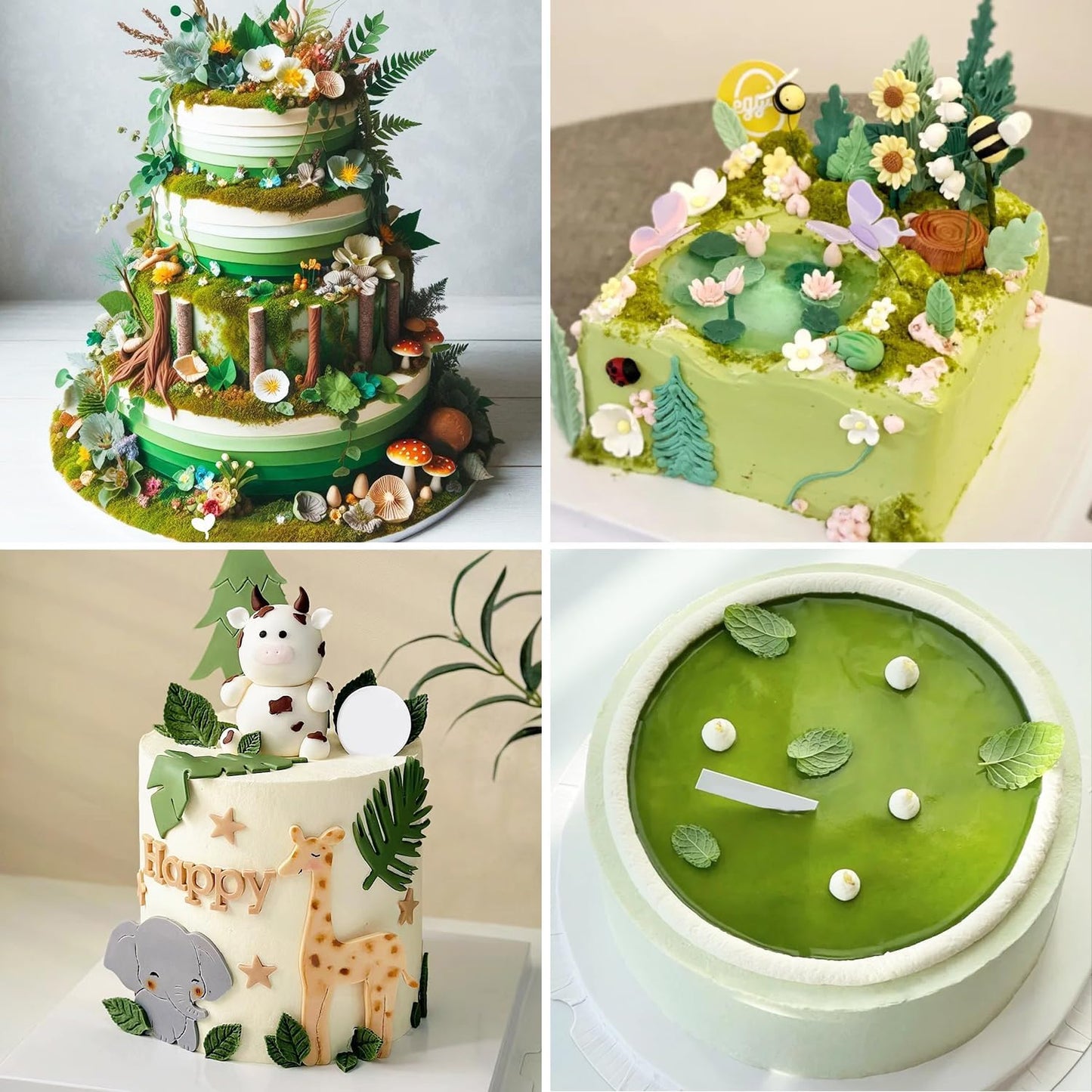 KALAIEN Leaf Molds Silicone,Leaves Chocolate Mold Leaf Fondant Molds Silicone for Clay Crafts Air Dry,3D Candy Gumpaste Moulds Set of 2