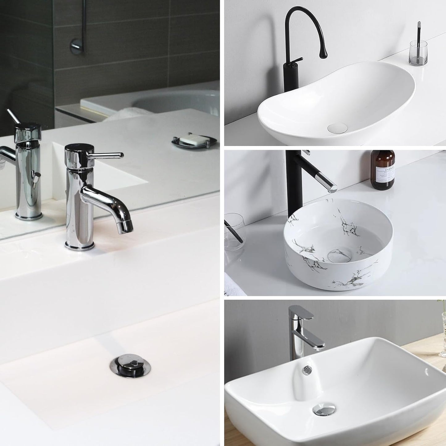 Universal Bathroom Sink Stopper in Brass, 1.04-1.97 Inch Pop Up Basin Sink Drain Stopper, Sink Drain Strainer with Anti Clogging Filter Hair Catcher, Large Lid Brushed Nickel