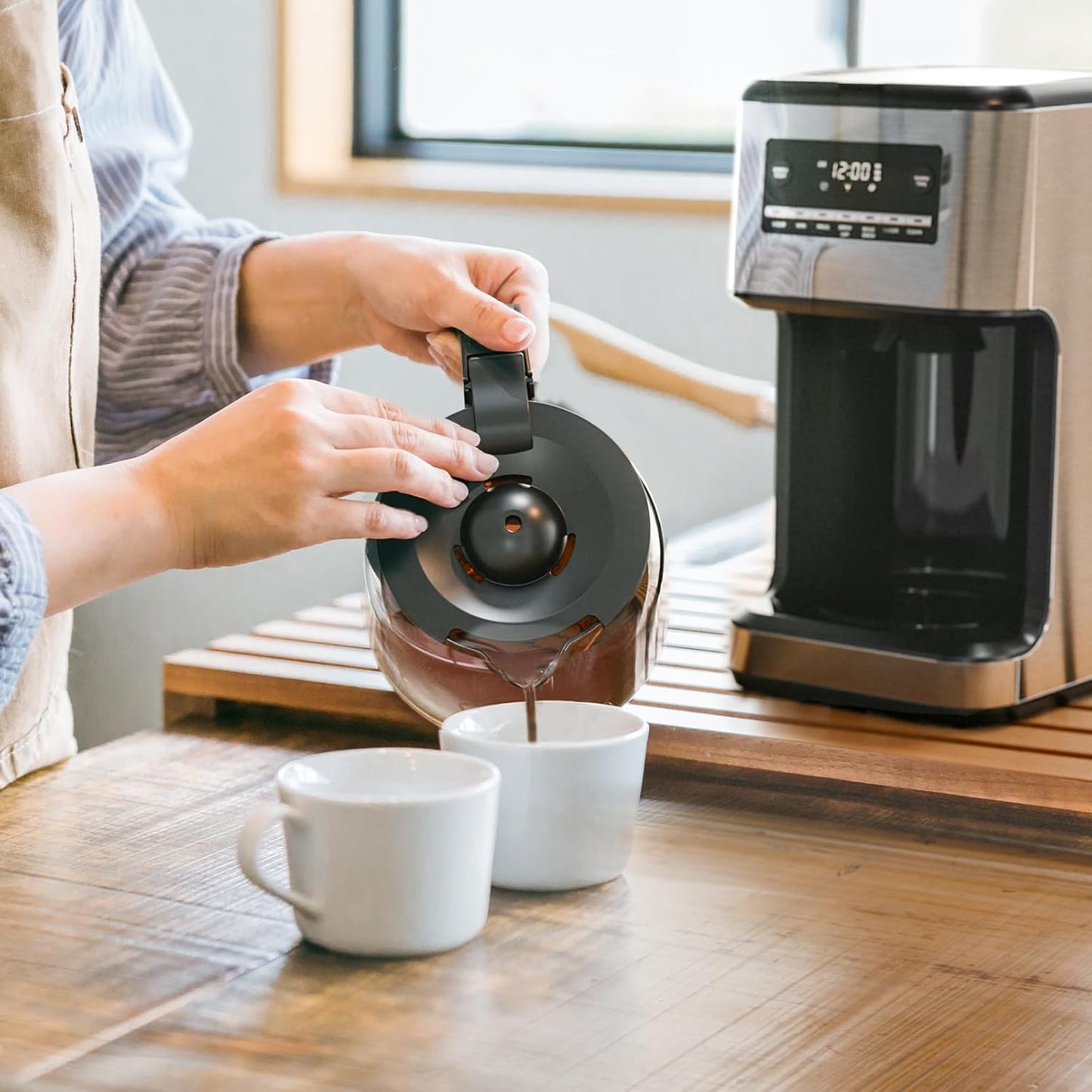 Coffee Maker, 14-Cup Programmable Drip Coffee Makers with Reusable Filter & Keep Hot Plate, Auto Pause Small Coffee Machines with Large Coffee Pot,Timer, Self-cleaning,Stainless Steel