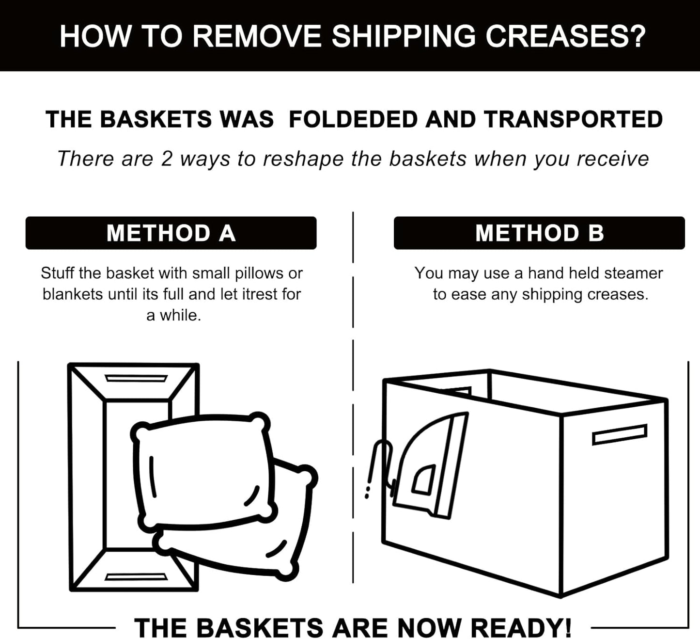 OIAHOMY 3 Pack Storage Basket for Organizing, 13''X9.85''X8.7'' Storage Bins,Woven Basket Basket with Handles, Toy Storage Basket Bin,Stylish Room Decor Basket, White & Grey variegated