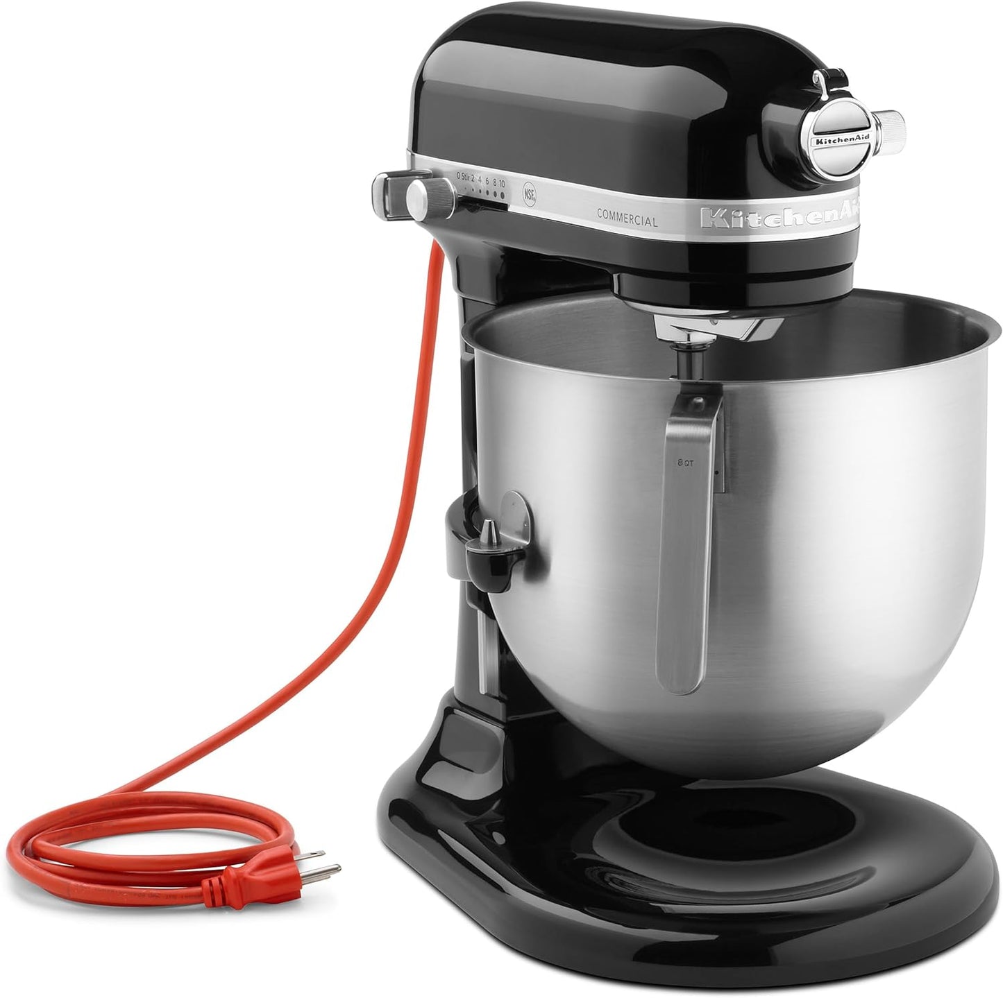 KitchenAid KSM8990OB 8-Quart Commercial Countertop Mixer, 10-Speed, Gear-Driven, Onyx Black