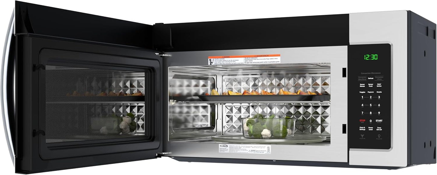 KoolMore KM-MOTC-15SS inch Range Convection Microwave Oven,900 Watts and 300 CFM in Stainless-Steel, UL Listed, 30 in./1.5 cu. ft