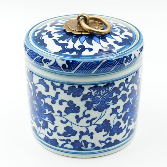 Blue and White Salt Cellar with Lid, Salt Containers for Countertop, Salt Box, Salt Holder, Salt Bow, Salt Jar, Salt Dish, Salt Well, Salt Keeper, Salt Crock