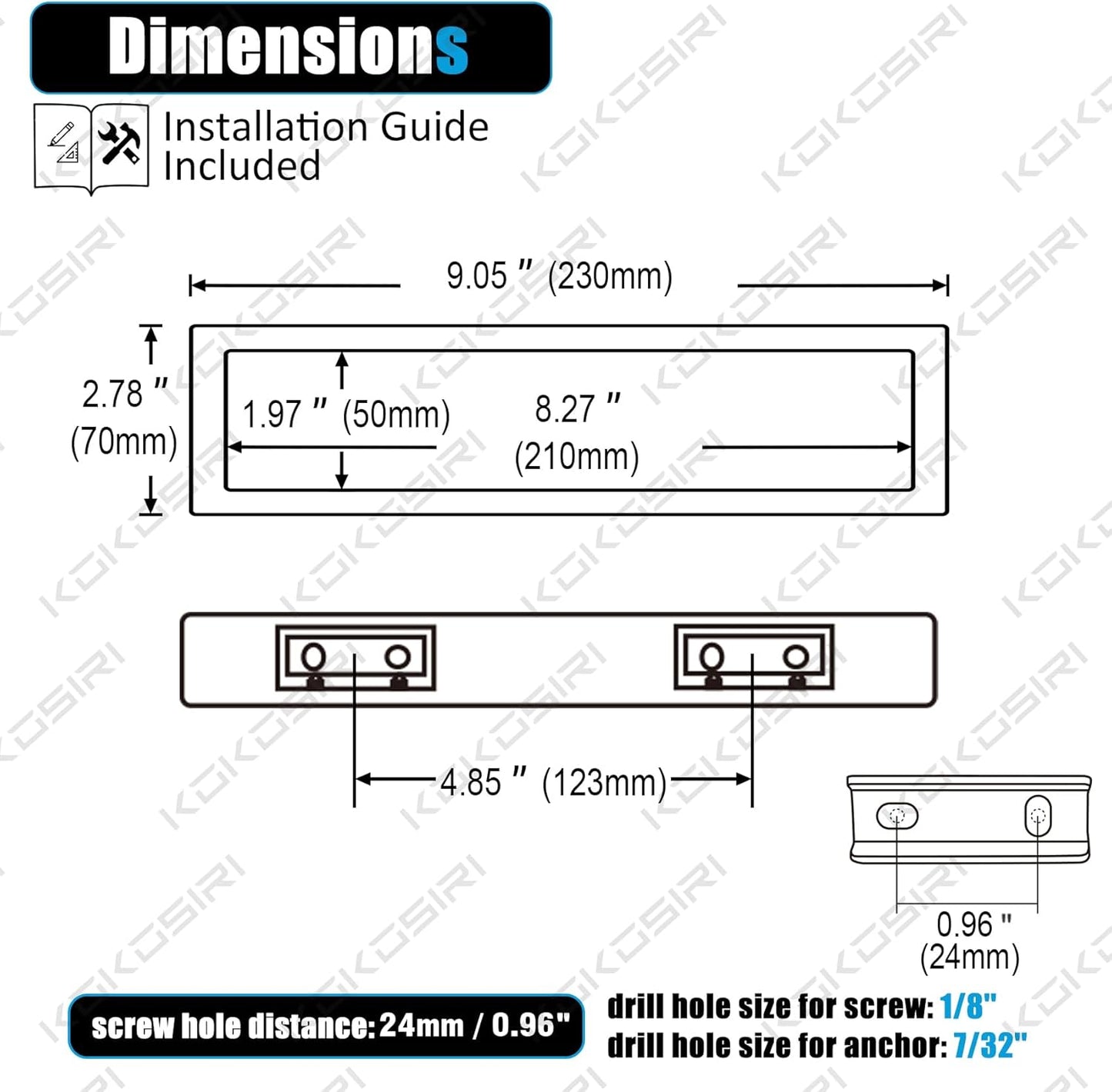 KOKOSIRI Towel Ring Chrome Hand Towel Bars Rack 9-Inch Kitchen Holders Polished Stainless Steel Bathroom Hardware Wall Mounted, 2 Pack B4008CH-L9-P2