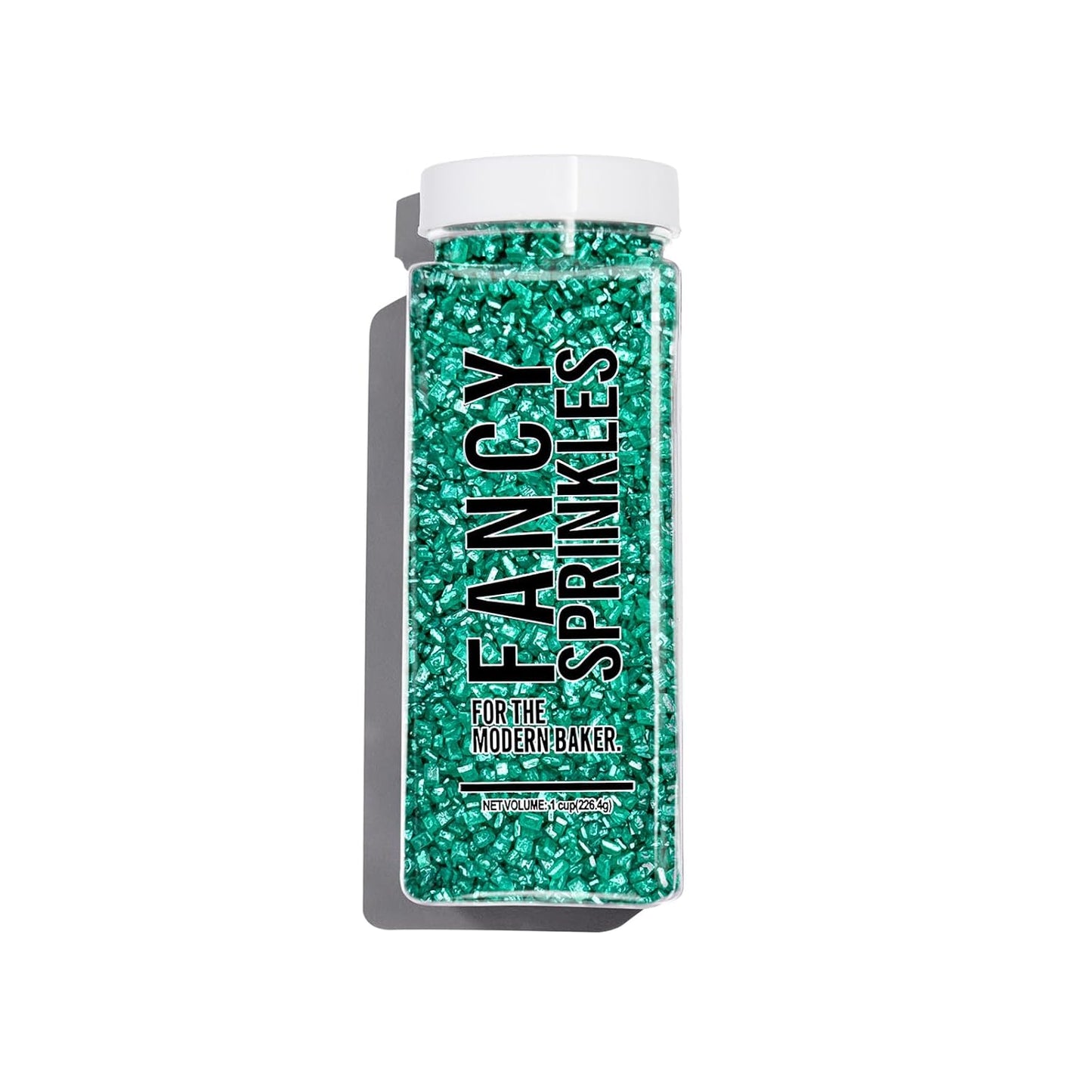Fancy Sprinkles Emerald Green Fancy Sugar Pearlescent, Sparkly Sugar Crystals (8 OZ)