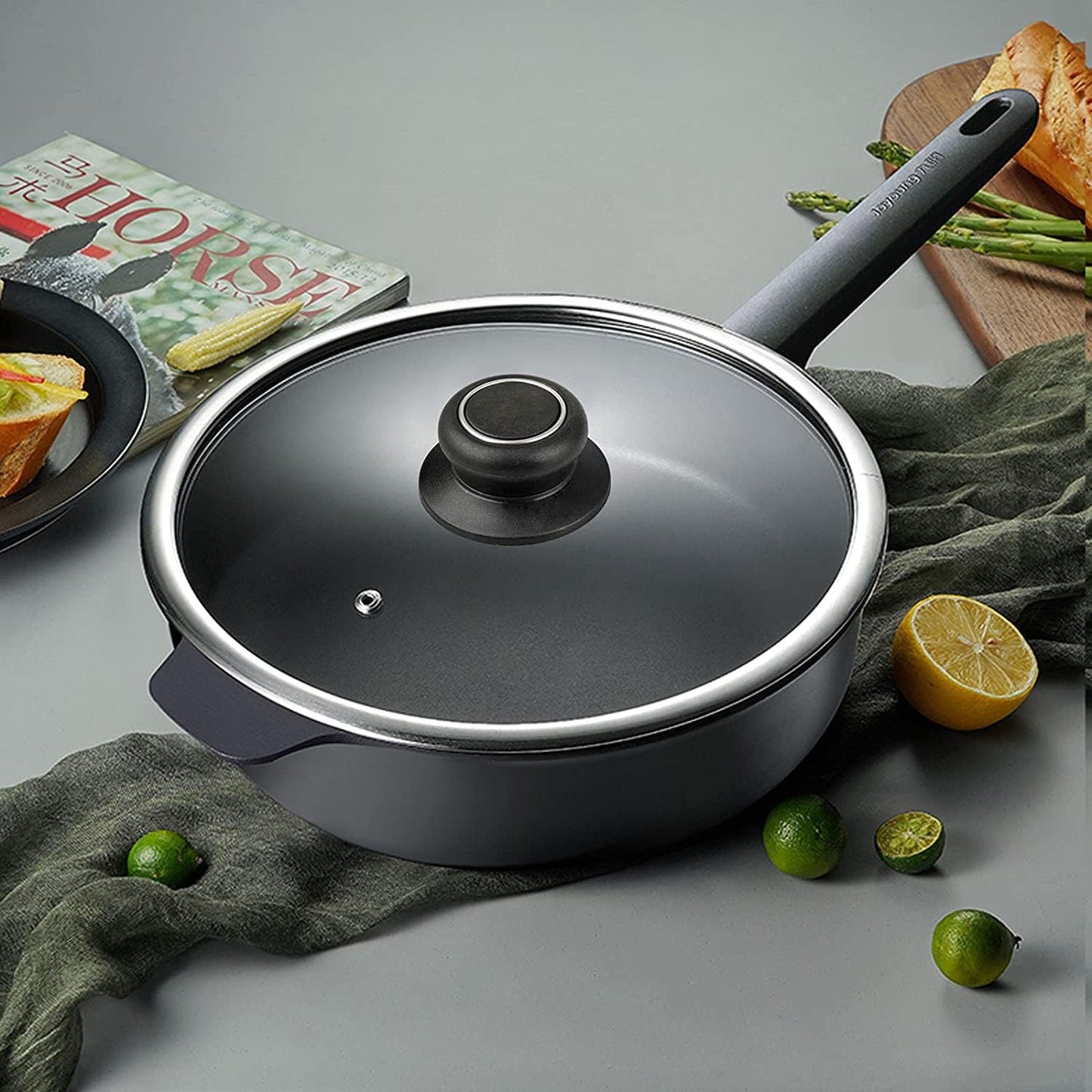 10 Inch Pan Lid Replacement Glass Lid for Pans, Pots, Skillets and Cast Iron, Clear, 1 Set