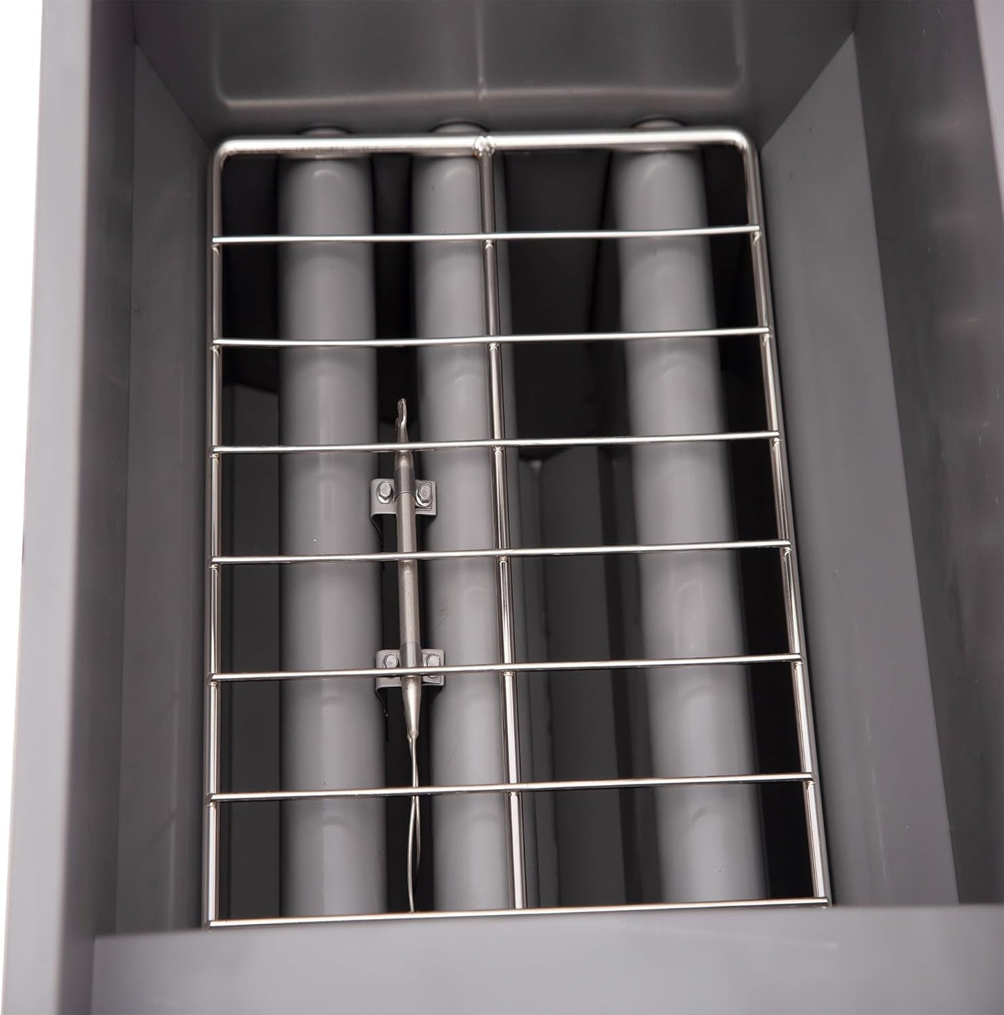 CLIVIA Liquid Propane Deep Fryer, Commercial Floor Fryer with 2 Baskets, 40 lb. Capacity with 3 Burners, Total 90,000 BTU Liquid Propane Powered Fryer for Restaurants