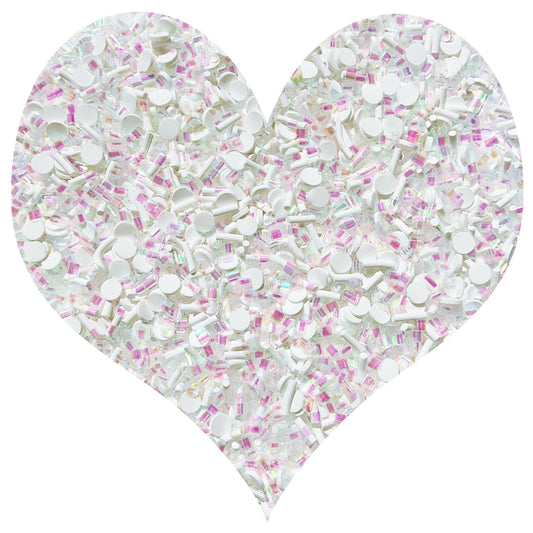 EHOPE Fake Sprinkles Polymer Sprinkles Faux Sprinkles Fake Candy Sprinkles Clay Sprinkles Polymer Clay Slices for Nail Art DIY Crafts Cake Phone Case (50-Guan WhiteRound+Sugar)