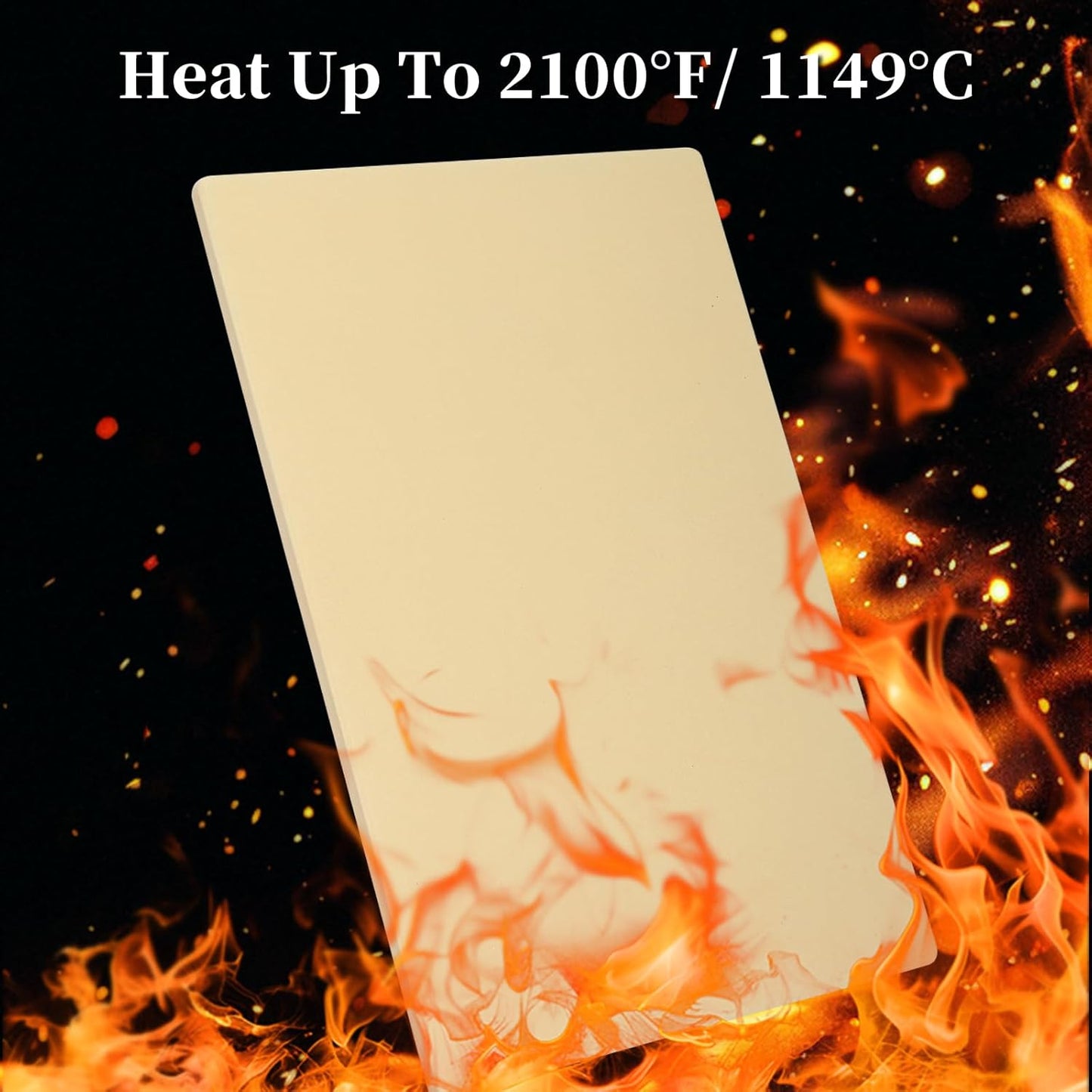 tonchean Extra Large Pizza Stone for Oven and Grill 23.6'' x 15.7'' Rectangular Pizza Stone Heavy Duty Bread Pizza Pan, Ideal for Baking Large or 2 Personal Pizzas