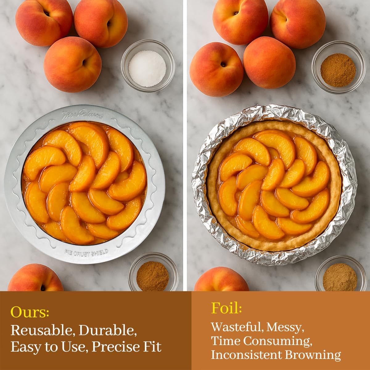 Mrs. Anderson’s Baking Pie Crust Protector Shield, Fits 8-Inch Plates