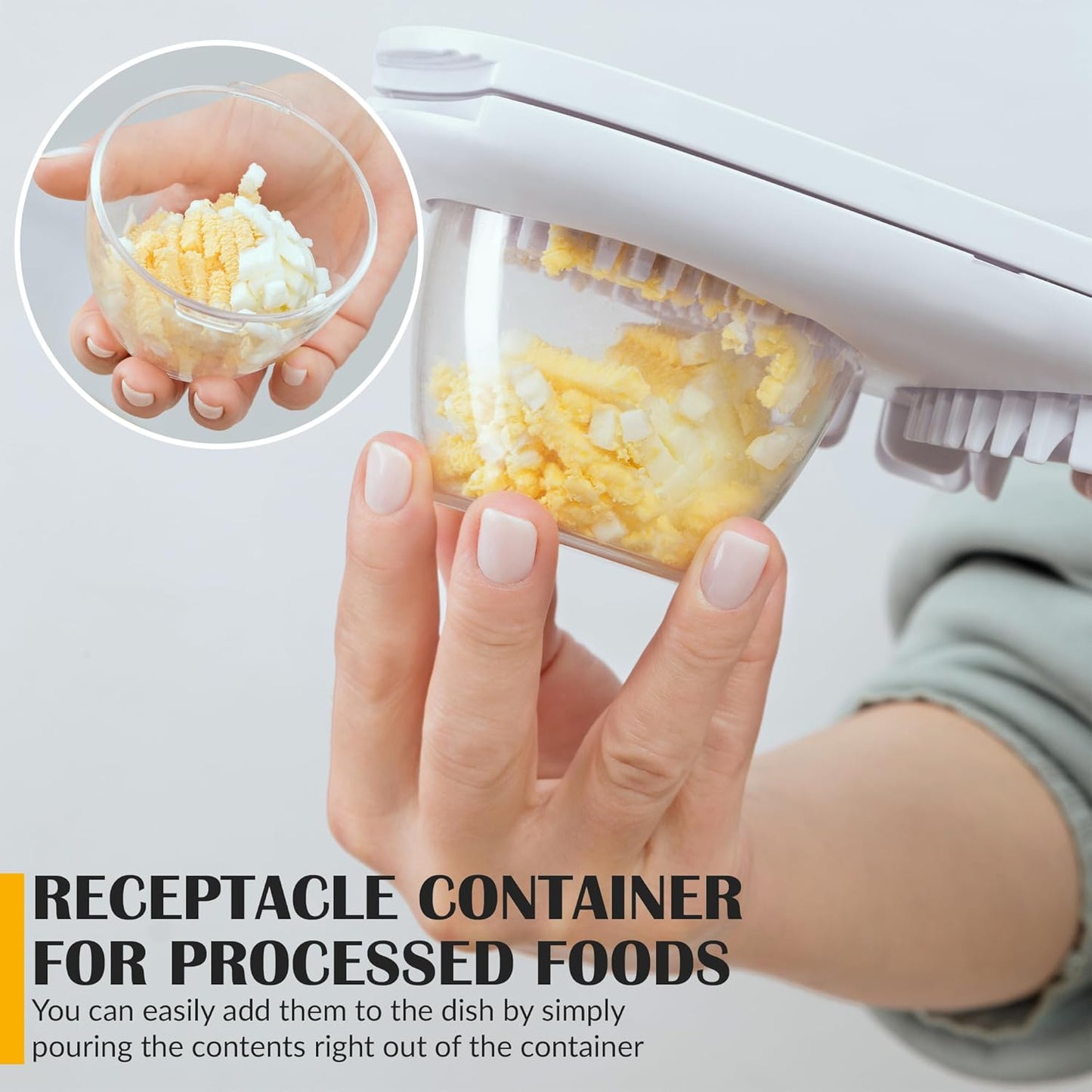 CraftyCrocodile Egg Slicer for Hard Boiled Eggs - 3 Slice Modes Egg Cutter, Heavy Duty, Stainless Steel Dicer - Kitchen Chopper Tool for Strawberry, Mushroom, Grape, Cherry Tomato - White