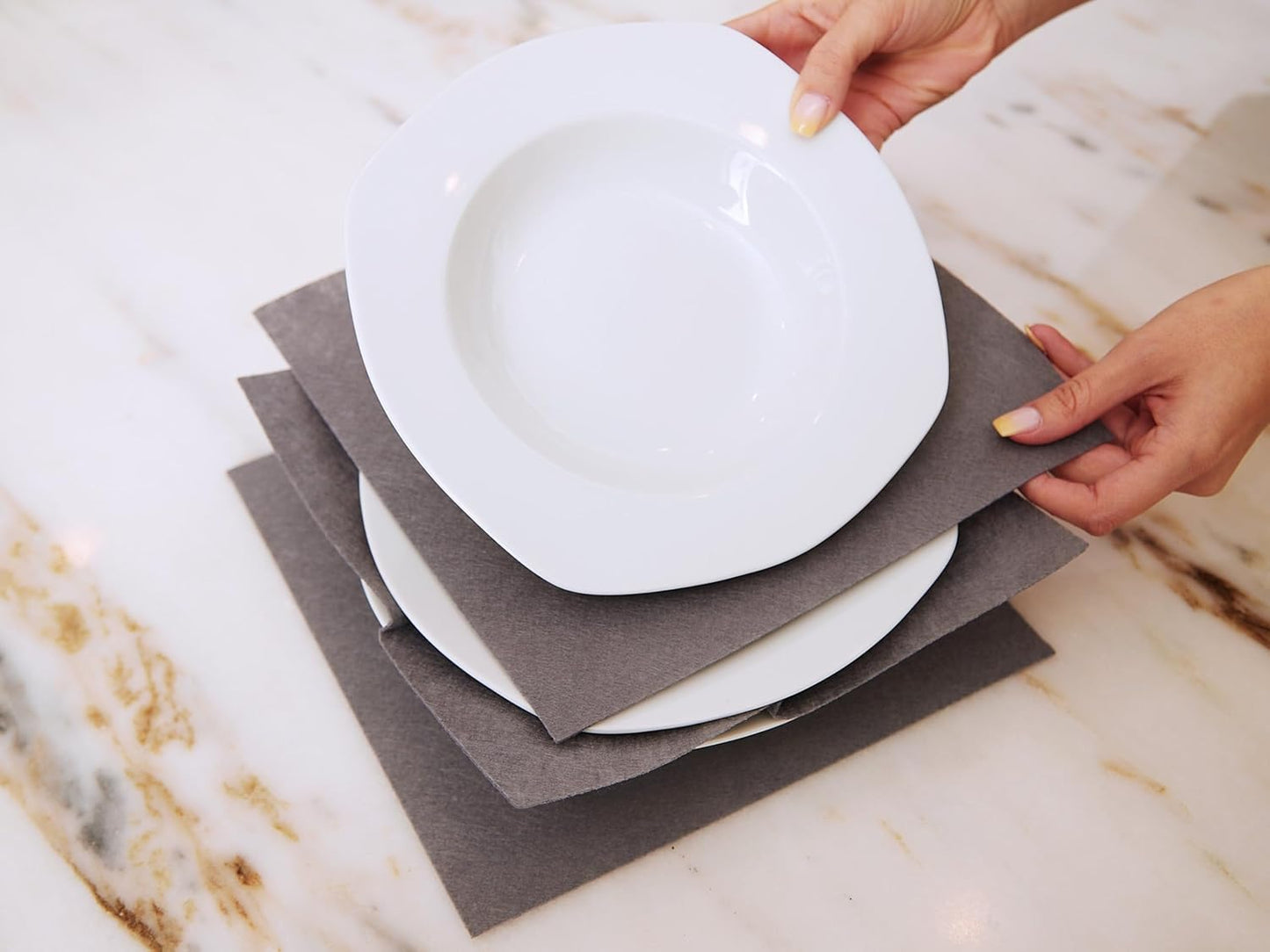 Covermates Keepsakes Felt Dividers for Dish Storage Set, Scratch & Breakage Protection, China Storage, Various