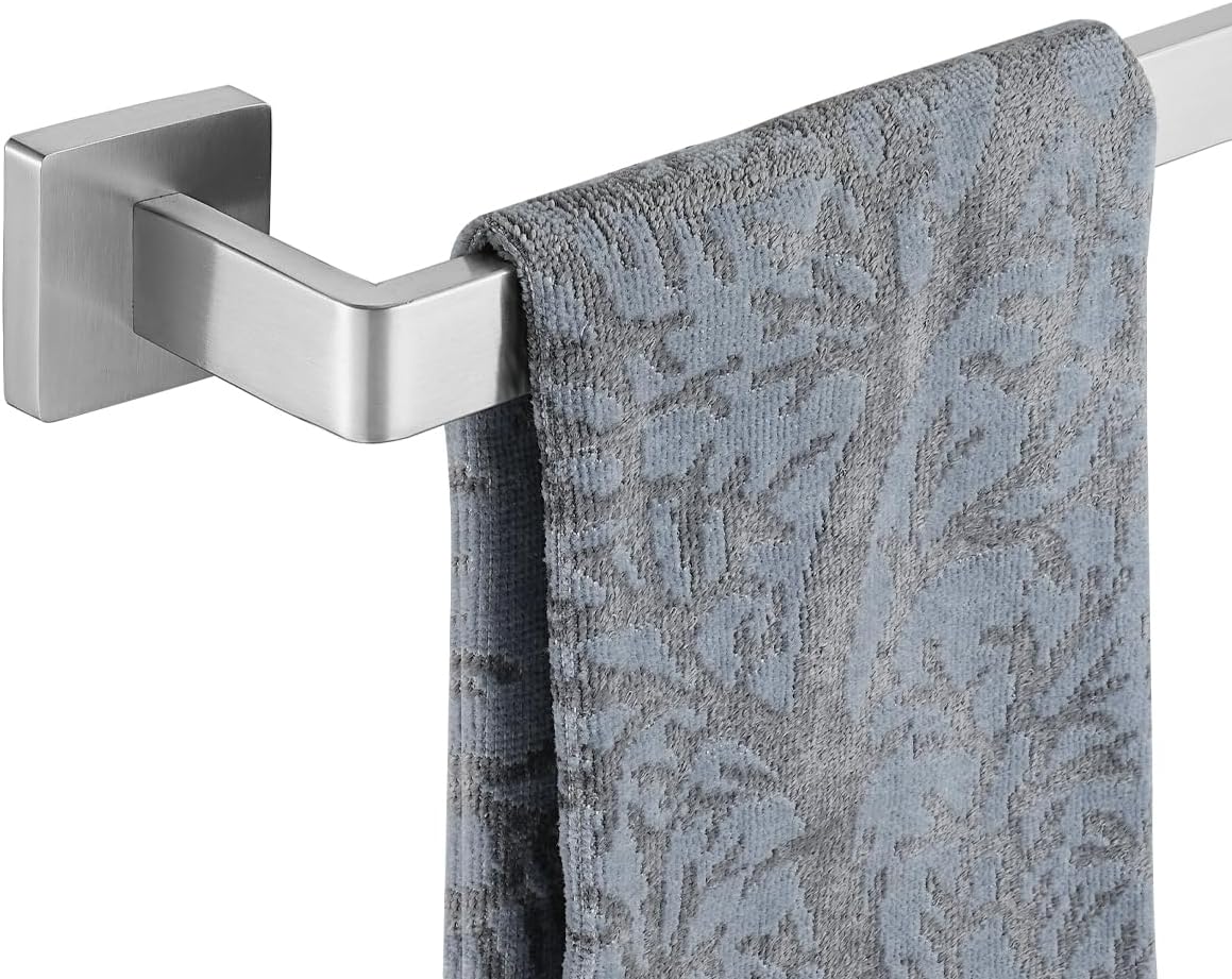 JQK Brushed Towel Bar, Rounded Edges 32.41 Inch Towel Rack, 304 Stainless Steel Bathroom Wall Mount, Useable Length 30 Inch, TB250L30-BN