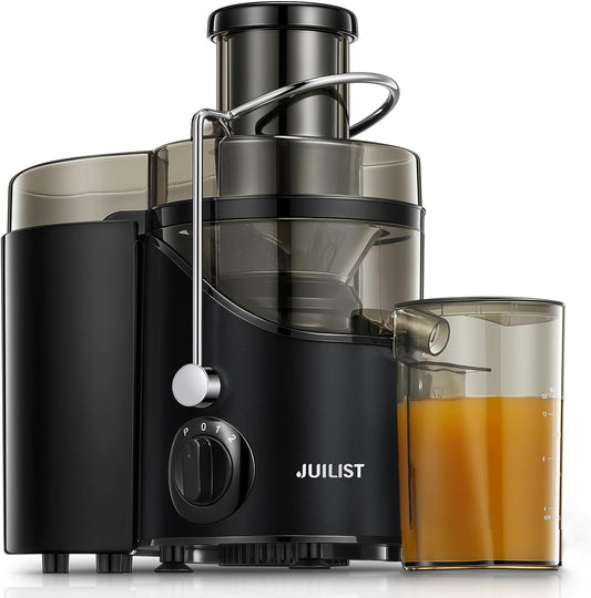 Juicer Machines, Juilist 3" Wide Mouth Juicer Extractor, for Vegetable and Fruit with 3-Speed Setting, 400W Motor, Easy to Clean, Black
