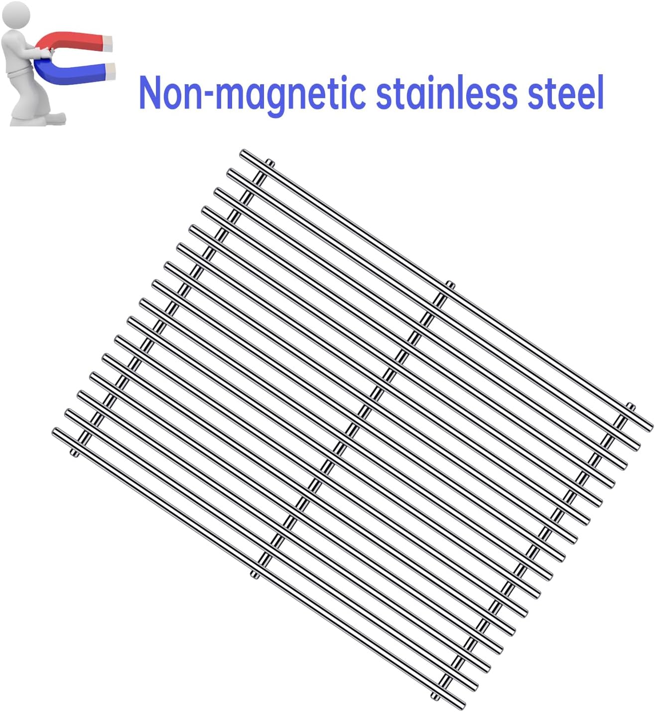 Grill Grates Flavorizer Bars Grill Parts for Weber Spirit 2 Spirit II E-310, E-320, S-310, S-320, 7636 7638 7639 GS4 Spirit 300 Series, 17” Porcelain Steel BBQ Grid Replacement Accessories