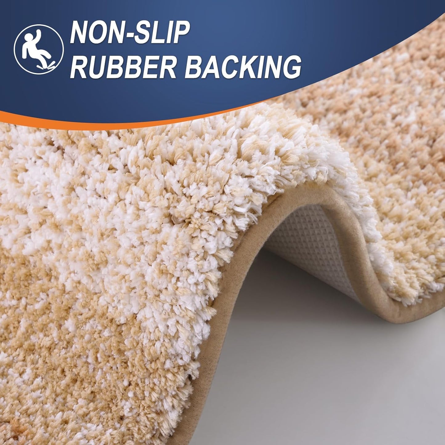 OLANLY Bathroom Rugs Mat 30x20, Extra Soft Absorbent Microfiber Bath Rugs, Rubber Backing, Quick Dry, Machine Washable Bath Mats for Bathroom Floor, Tub and Shower, Home Decor Accessories, Beige