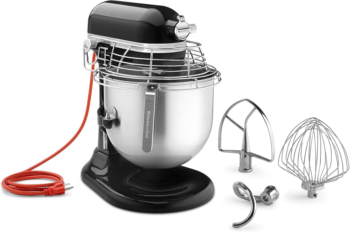 KitchenAid KSMC895OB 8-Quart Commercial Countertop Mixer with Bowl-Guard, 10-Speed, Gear-Driven, Onyx Black