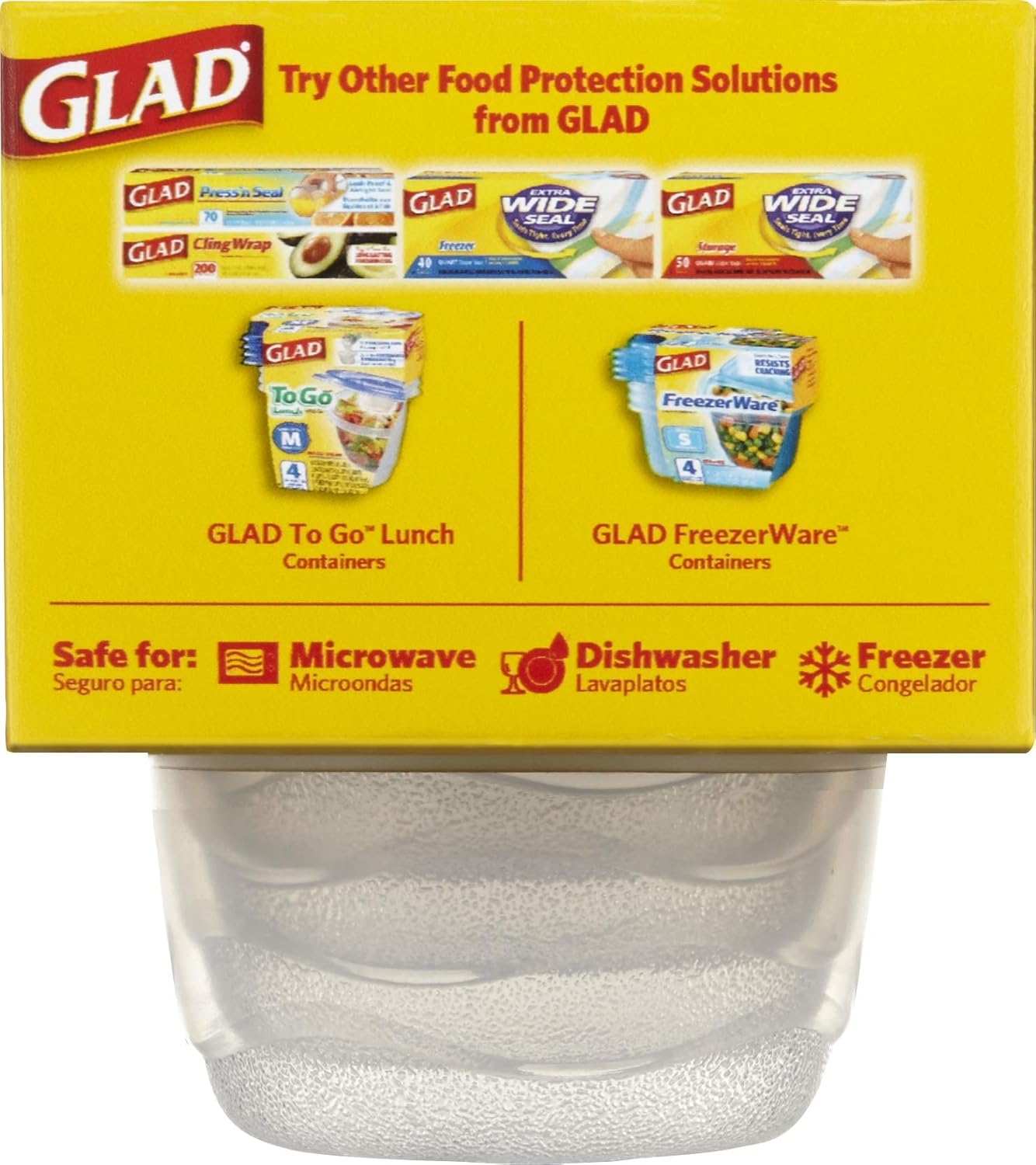 Glad GladWare Mini Round Food Storage Containers - Small Meal Container Holds up to 4 Ounces of Food - Lock Tight Seal, 8 Count - 12 Pack