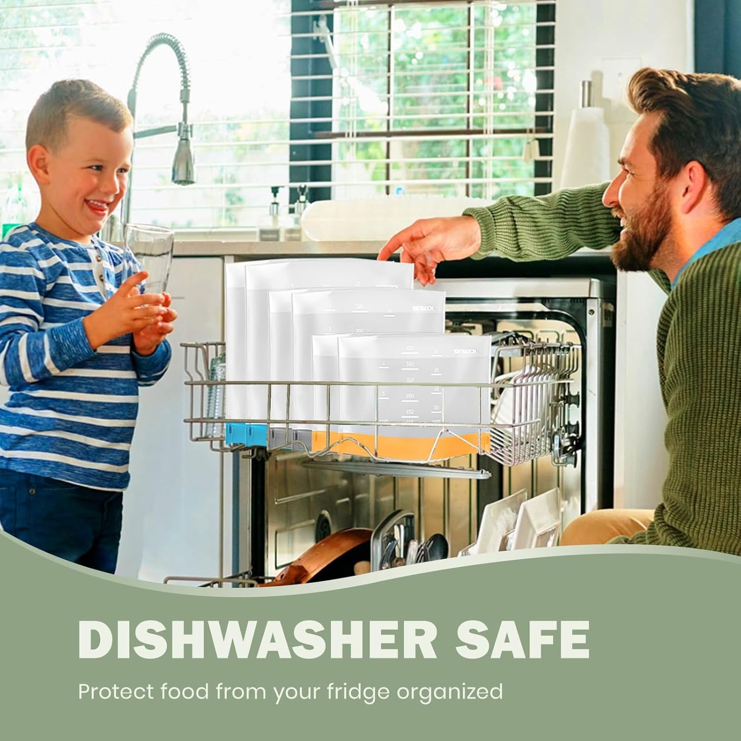 Dishwasher Safe Reusable Storage Bags Stand Up - BPA Free Reusable Sandwich Bag - Leakproof Gallon Freezer Bags, Silicone Food Storage Bags - Multicolor 6 Gallon + 6 Sandwich + 6 Snack Bags