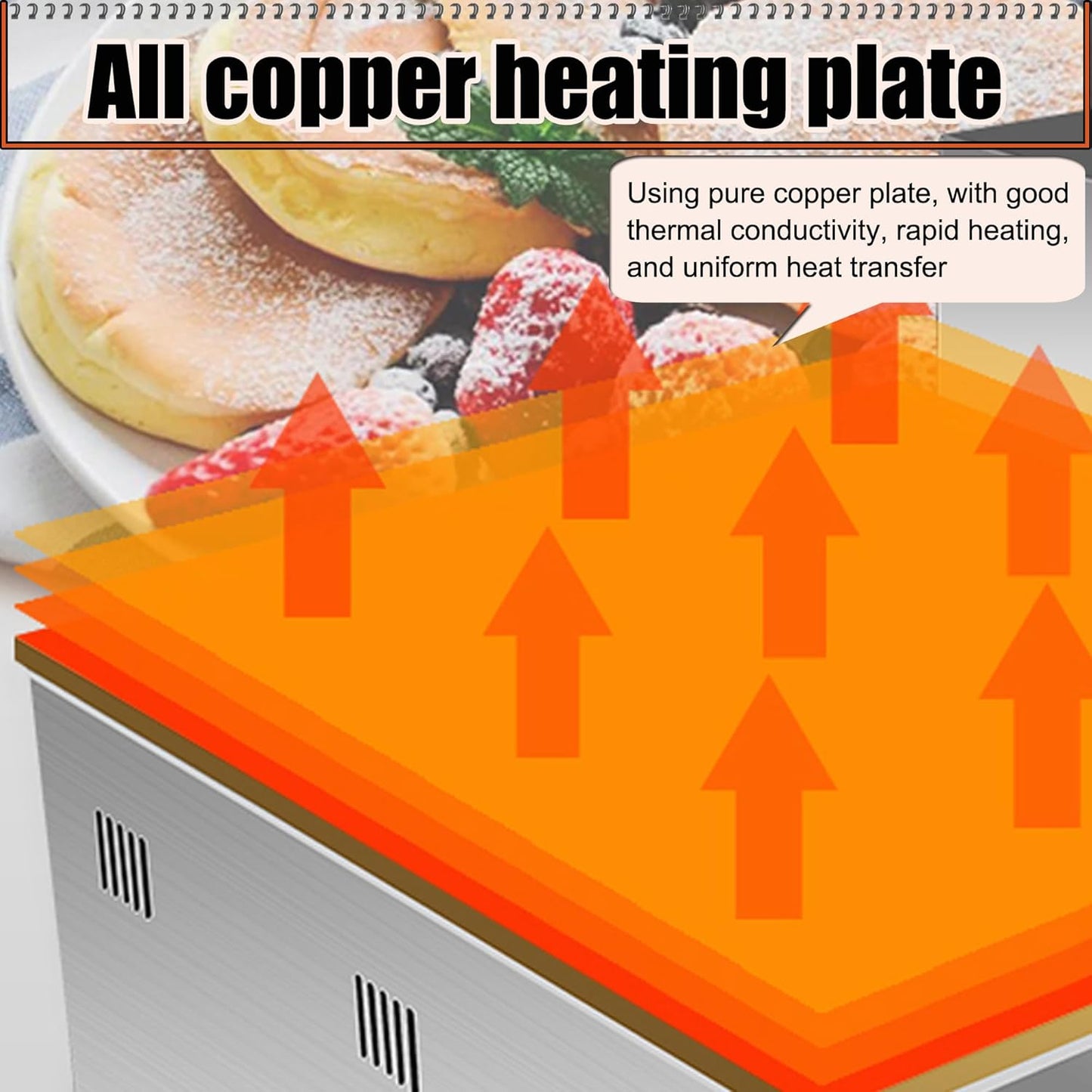 Electric Dorayaki Baker Pancake Making Machine Non-Stick Pancake and Waffle Maker Commercial Stainless Steel Single Station Muffin Machine Time and Temperature Adjustable 110V