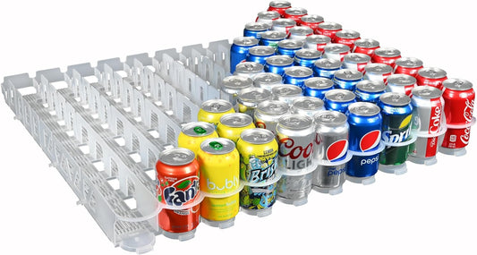 Display Technologies Gravity Fed Organizer for 12/16oz Beverages on Flat & Angled Shelves in Coolers (Pack of 6)