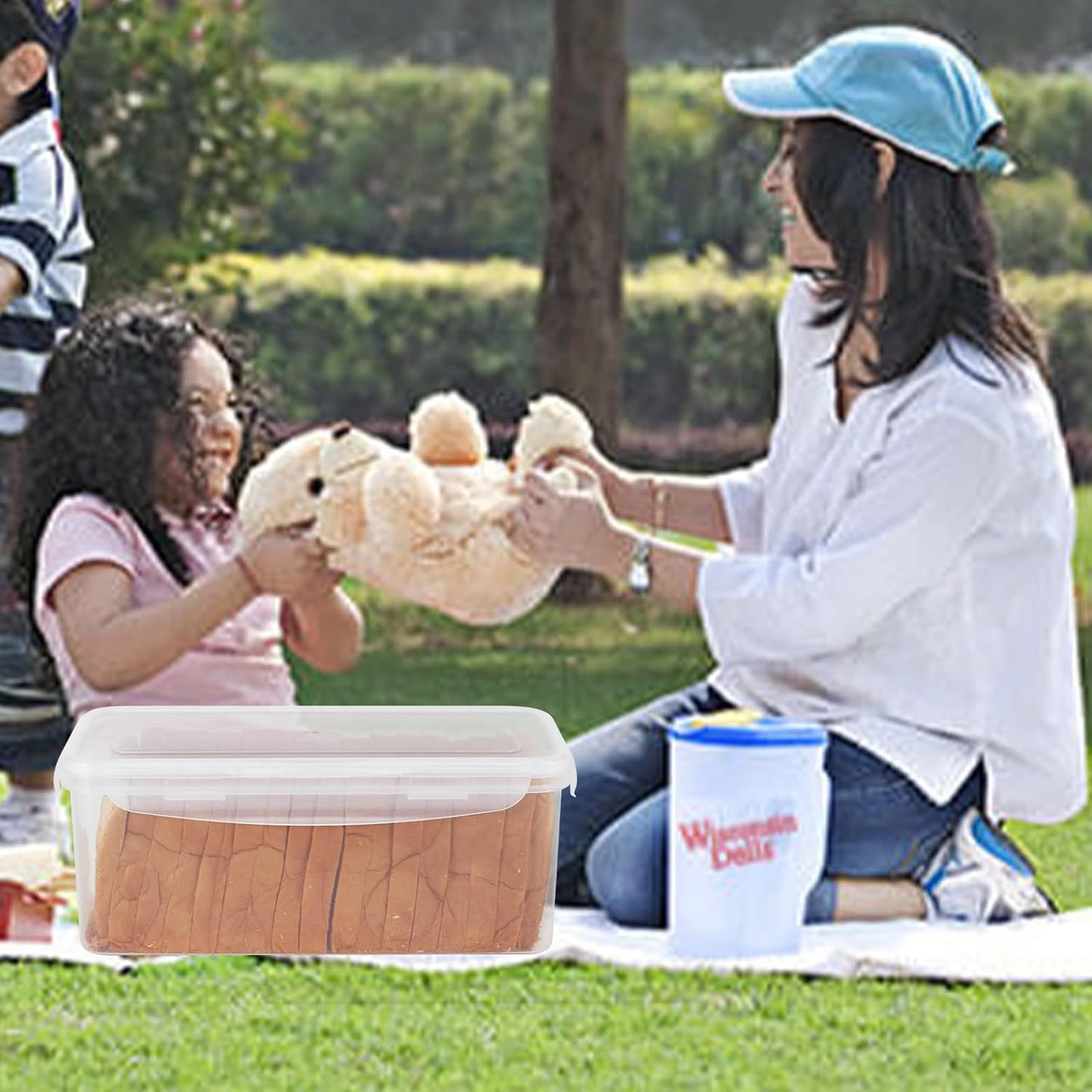 Bread Box,Bread Storage Container,2 Bread Boxes for Kitchen Airtight,Bread Containers with Lids to Save Sourdough Bread,Homemade Bread,Cake,Cookie,Toast,Dishwasher Safe,Loaf Holder,Plastic