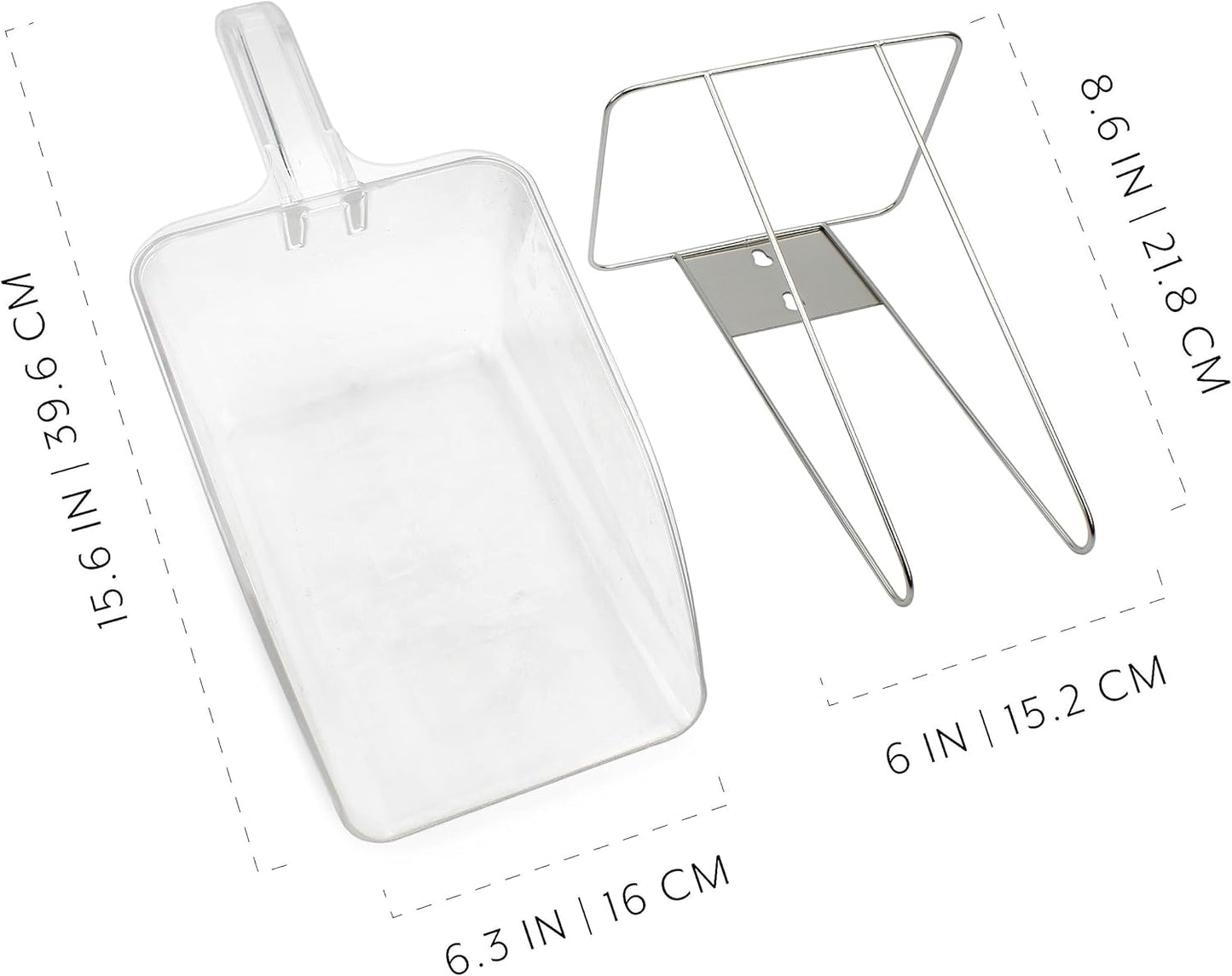 Darware Commercial Ice Scoop with Metal Holder, 7-Cup Capacity (58 Fluid Oz.)