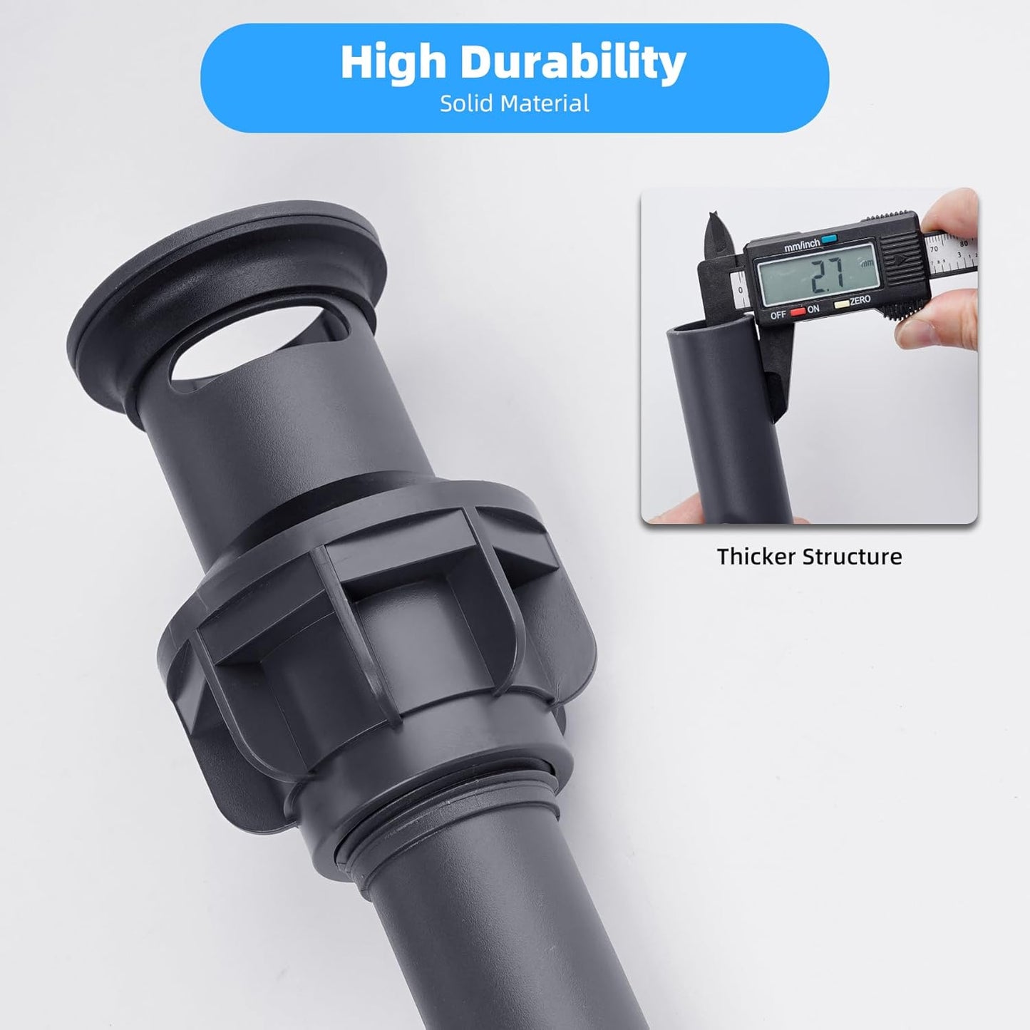 Hibbent 2 Pack Universal Bathroom Sink Drain Stopper, Pop Up Drain Strainer with Overflow, Push and Seal Sink Plug with Basket for Lavatory Vanity Vessel, Anti-Clogging Strainer, Brushed Gold