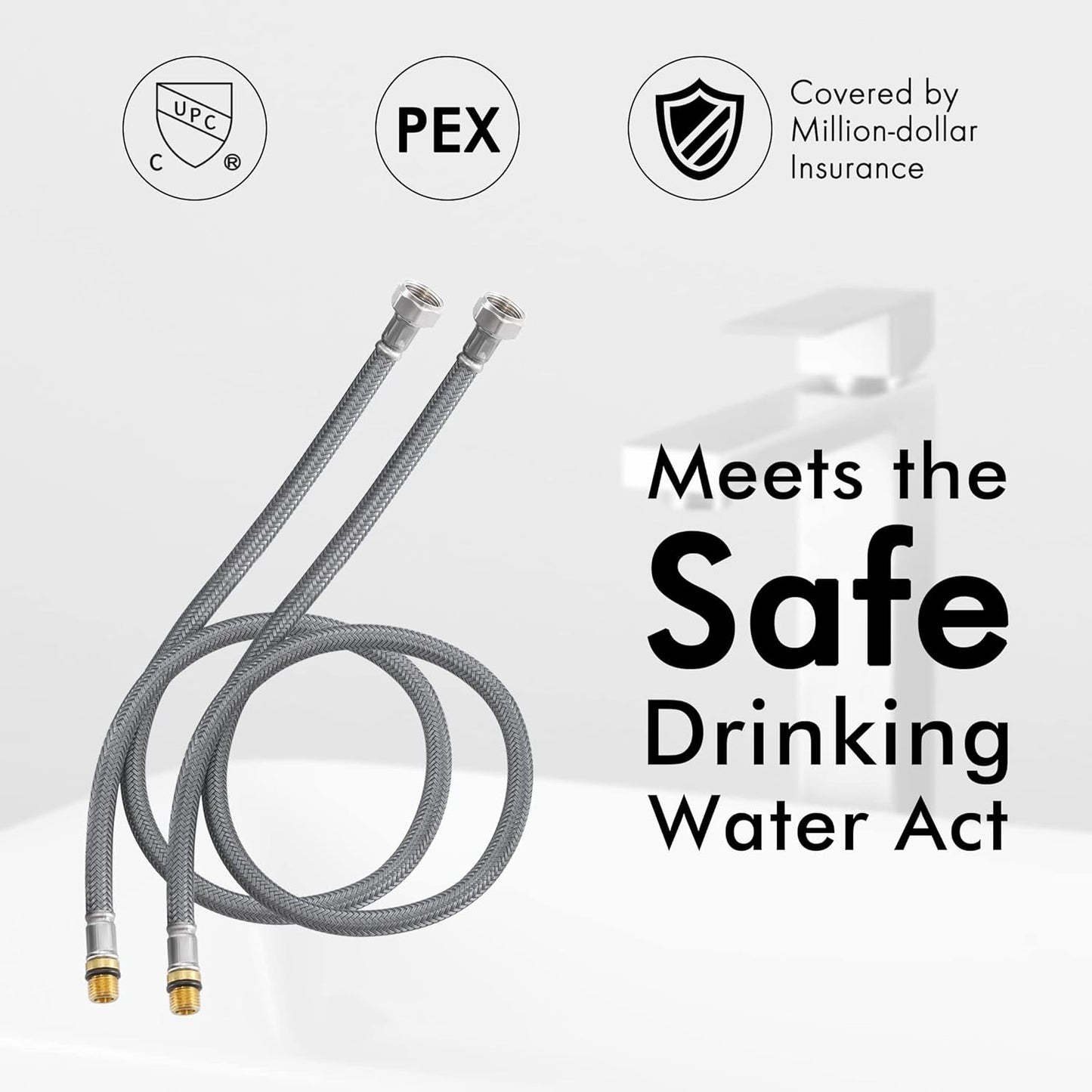 KES Tall Bathroom Faucet Vessel Sink Faucet Single Hole, Brushed Stainless Steel Faucet, cUPC NSF Certified, L3156BLFF12-BS