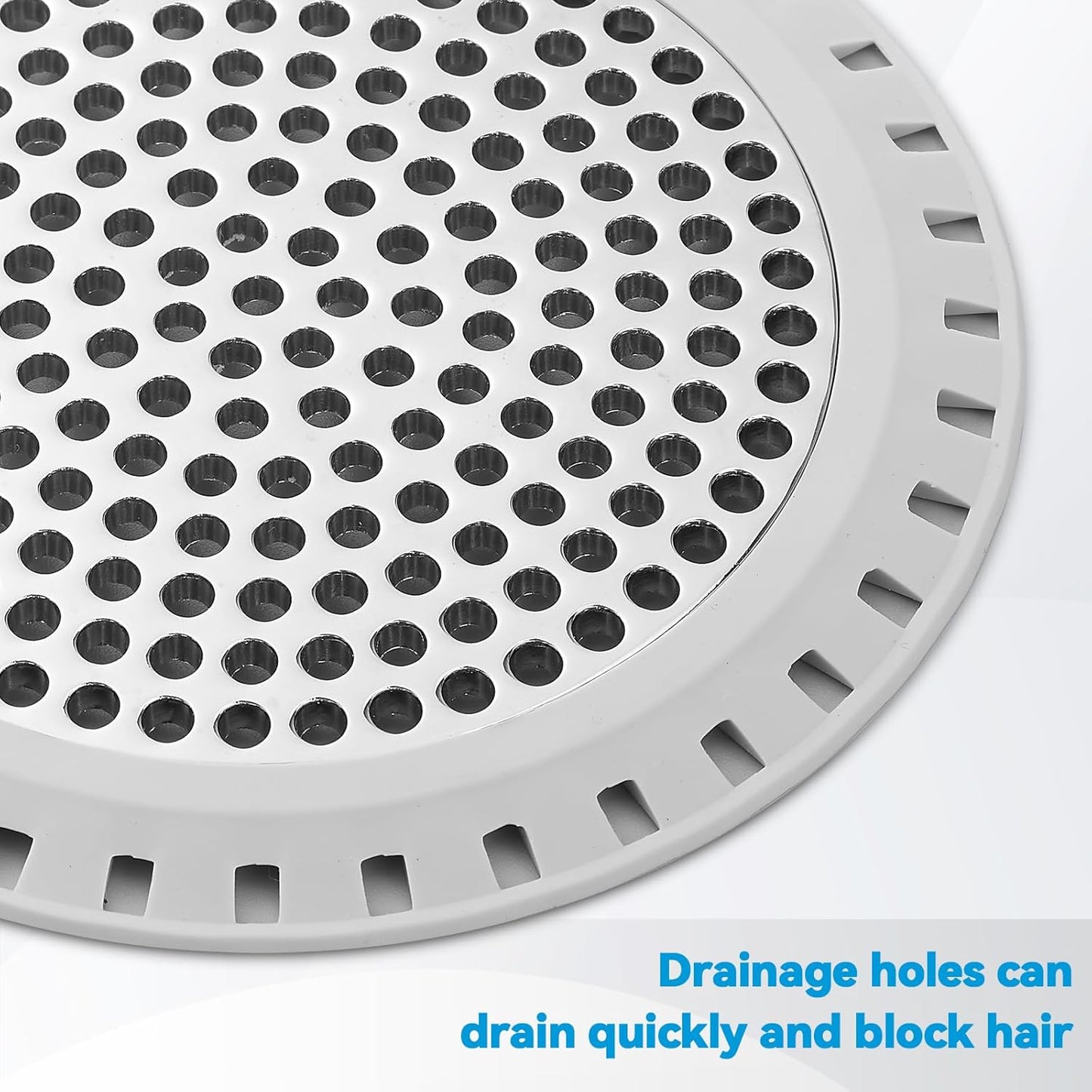 Shower Drain Hair Catcher,Aluvor Shower Drain Cover Round Bathtub Drain Strainers Weighted Metal Hair Trap Stopper Sink Protector Filter Bathroom Flat Strainer Stopper