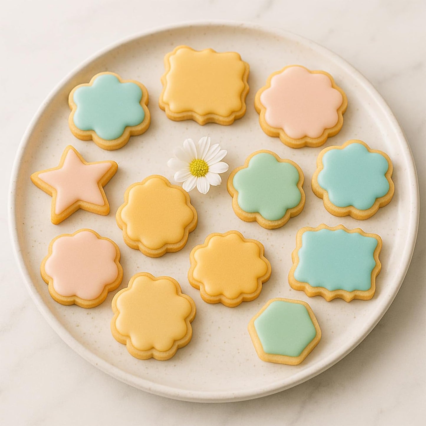 Large Plaque Cookie Cutter Set 25 Pcs Frames Cookie Cutters Stainless Steel DIY Fondant Cutters Molds for Baking MakingCookies Biscuit Fruit Diswasher Safe