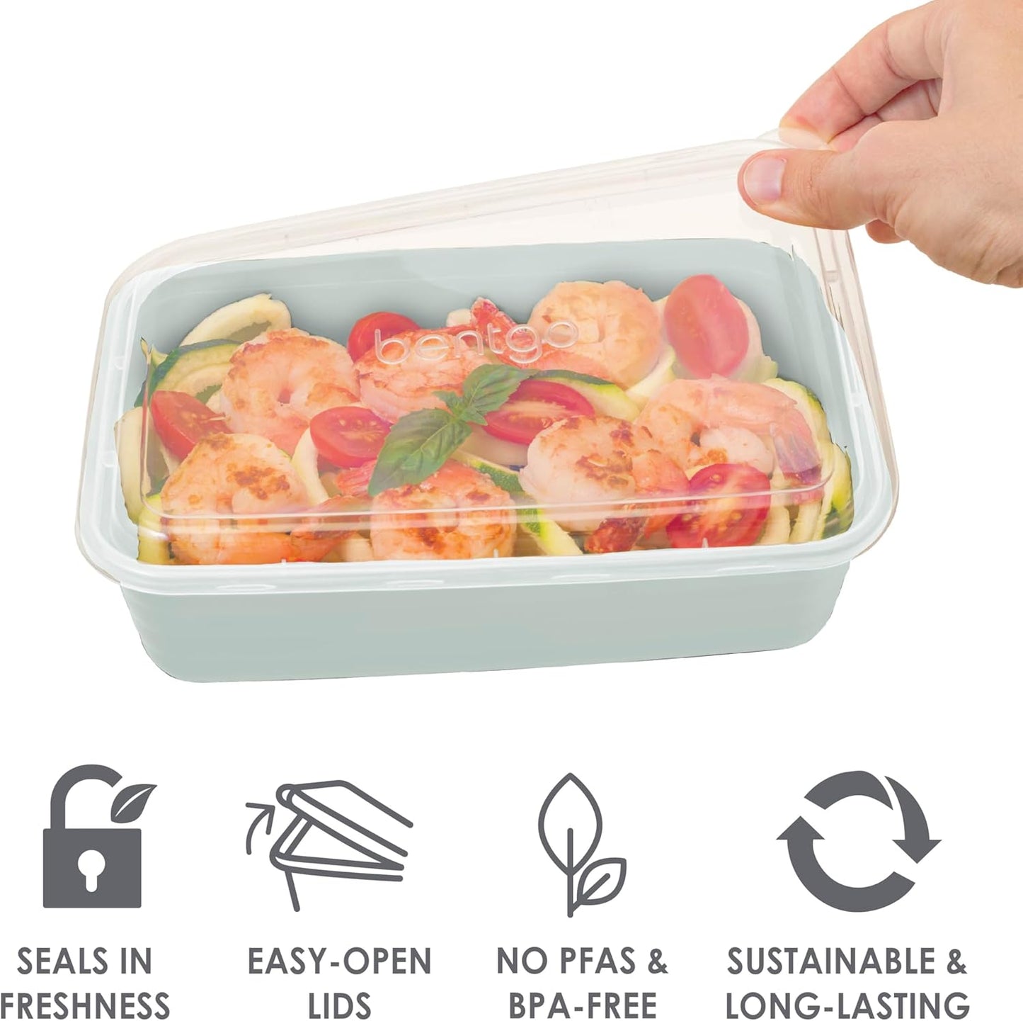 Bentgo Prep 60-Piece Meal Prep Kit - Reusable PFAS & BPA-Free Food Containers, 1-Compartment, 2-Compartment, & 3-Compartments - Microwave, Freezer, & Dishwasher Safe (Floral Pastels)