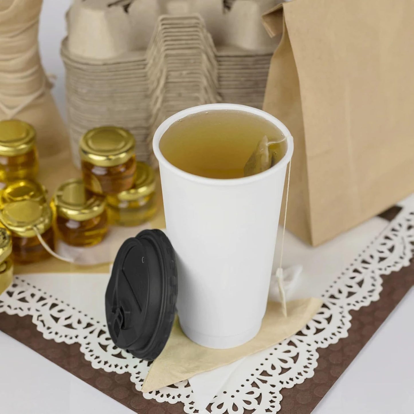 Karat C-KIC520W 20 oz. Insulated Paper Hot Cups (Case of 300)