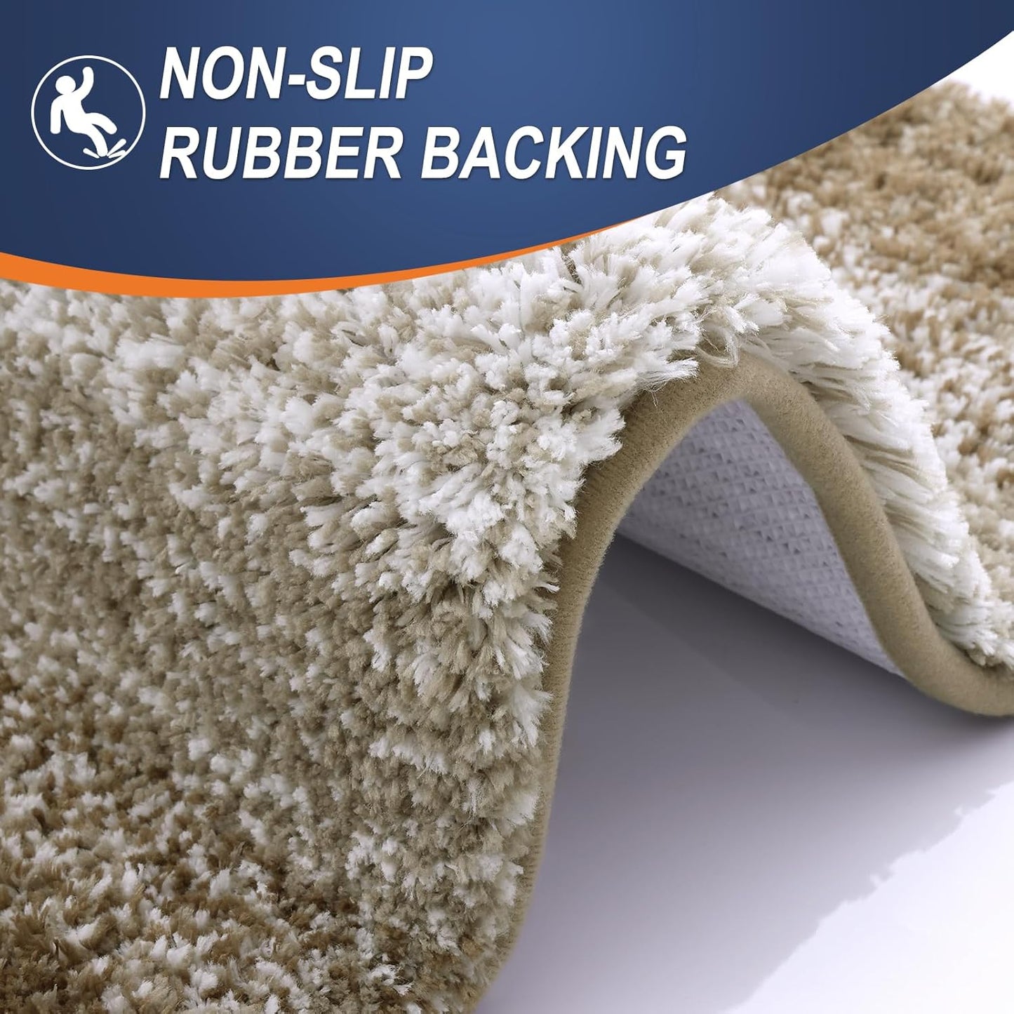 OLANLY Bathroom Runner Rugs 47x24, Extra Soft Absorbent Microfiber Bath Rugs, Rubber Backing, Quick Dry, Machine Washable Bath Mats for Bathroom Floor, Tub and Shower, Home Decor Accessories, Coffee