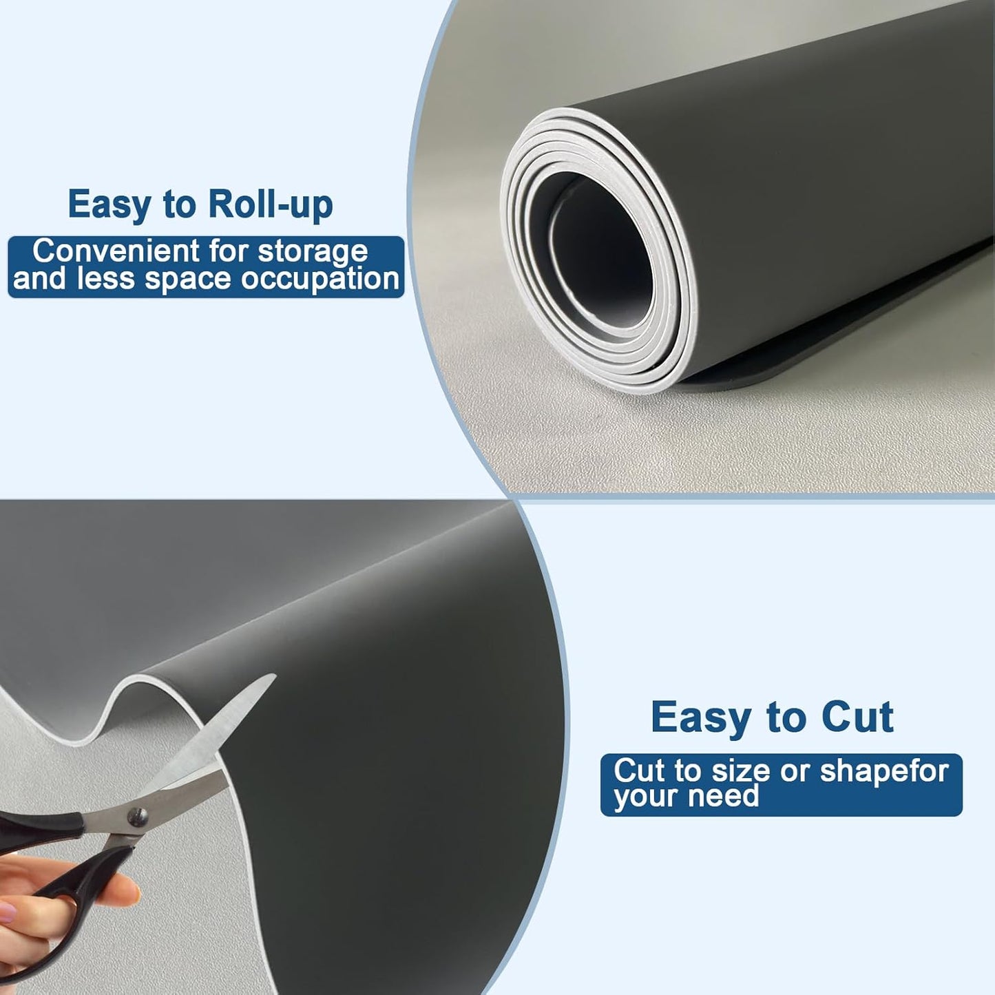 Large Silicone Mat, 48"x32"(120cmx80cm) Silicone Mats for Kitchen Counter, Non-Slip Heat Resistant Mat, Kitchen Counter Mat, Waterproof Countertop Protector for Craft, Black