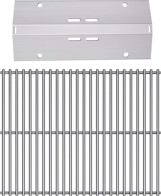 BBQ Grill Grates Replacement for Cuisinart Gas Grill CGG-200, CGG-220, CGG-240 Accessories, Stainless Steel Cooking Grate Grids Gas Grill Parts 18 Inch for All Foods Portable Gas Grillls