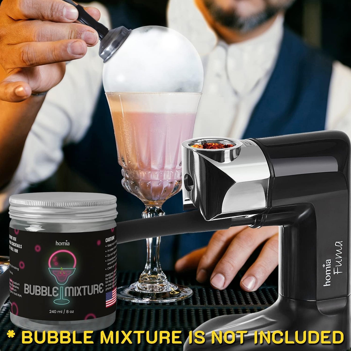 Cocktail Smoker Kit - Whiskey Smoker Kit - Smoke Infuser - Extended Kit, 14 PCS, Smoker Machine with Accessories and Wood Chips - Indoor Smoker - Gift for Men