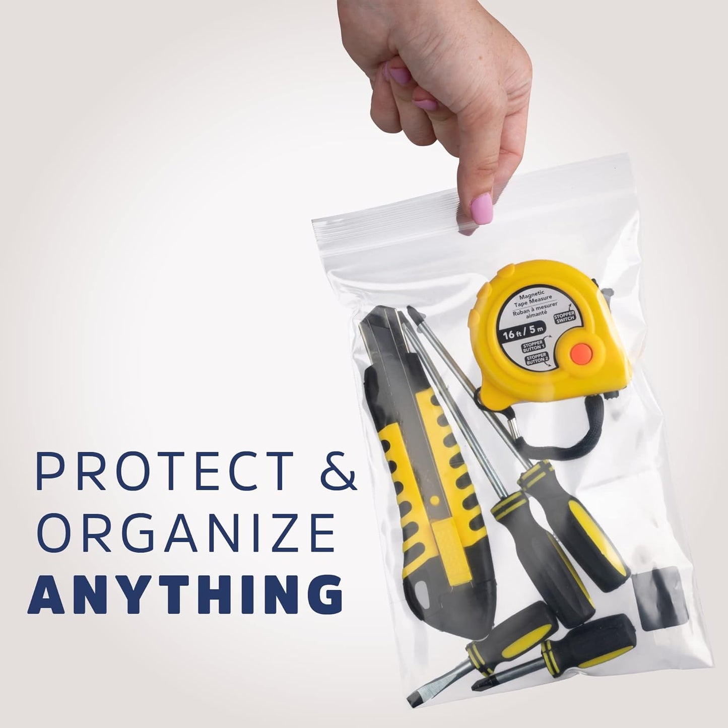 CLEAR PLASTIC RECLOSABLE ZIP BAGS - Bulk GPI Case Of 1000 6" x 8" 4mil Thick Heavy Duty, Strong & Durable Poly Baggies With Resealable Zipper Lock For Travel, Storage, Packaging & Shipping.