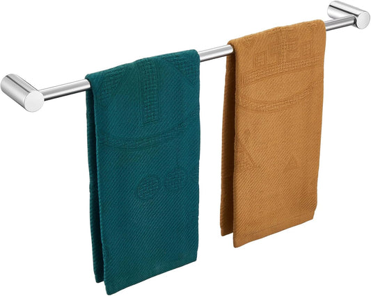 KOKOSIRI Towel Bars for Bathroom Wall Mounted 20'' Towel Rack Polished Chrome Single Rod for Lavatory Bathroom Hardware Stainless Steel, B4007CH-L20