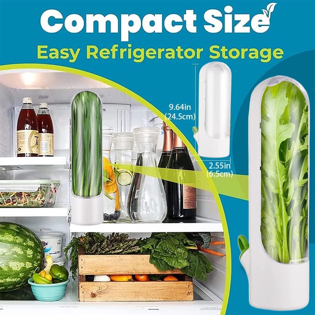 Herb Saver for Refrigerator, Fresh Herb Keeper- Herb Saver Pod Containers, Herb Fresh Keeper for Refrigerator,Herb Storage for Cilantro,Parsley, Asparagus,Keeps Vegetables Fresh for 2-3 Week（3pcs）