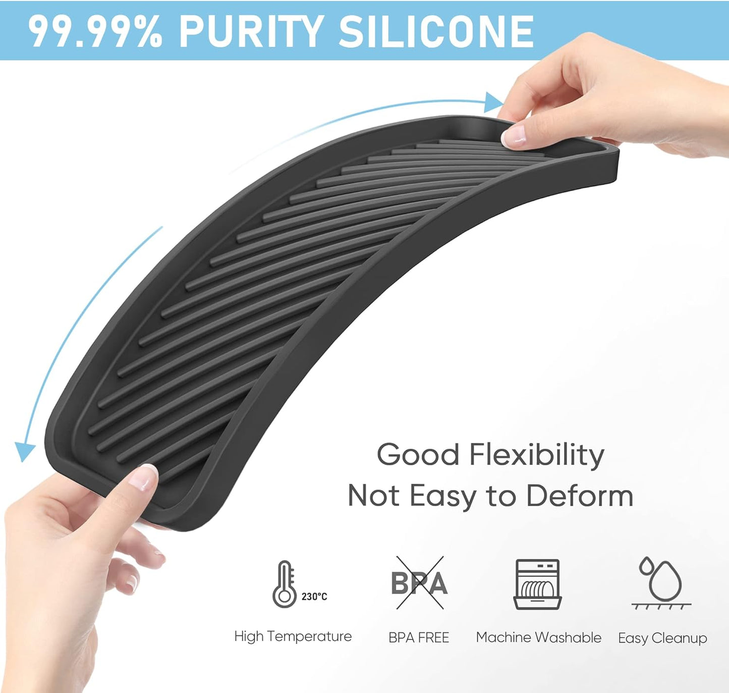 EG-SIPRO Silicone Sponge Holder,Kitchen Sink Organizer Tray Kitchen Soap Tray Soap Sponge Holder for Bathroom Counter Sponge Caddy Dish Soap for Scrubber,Soap Dispenser,Scouring Pad